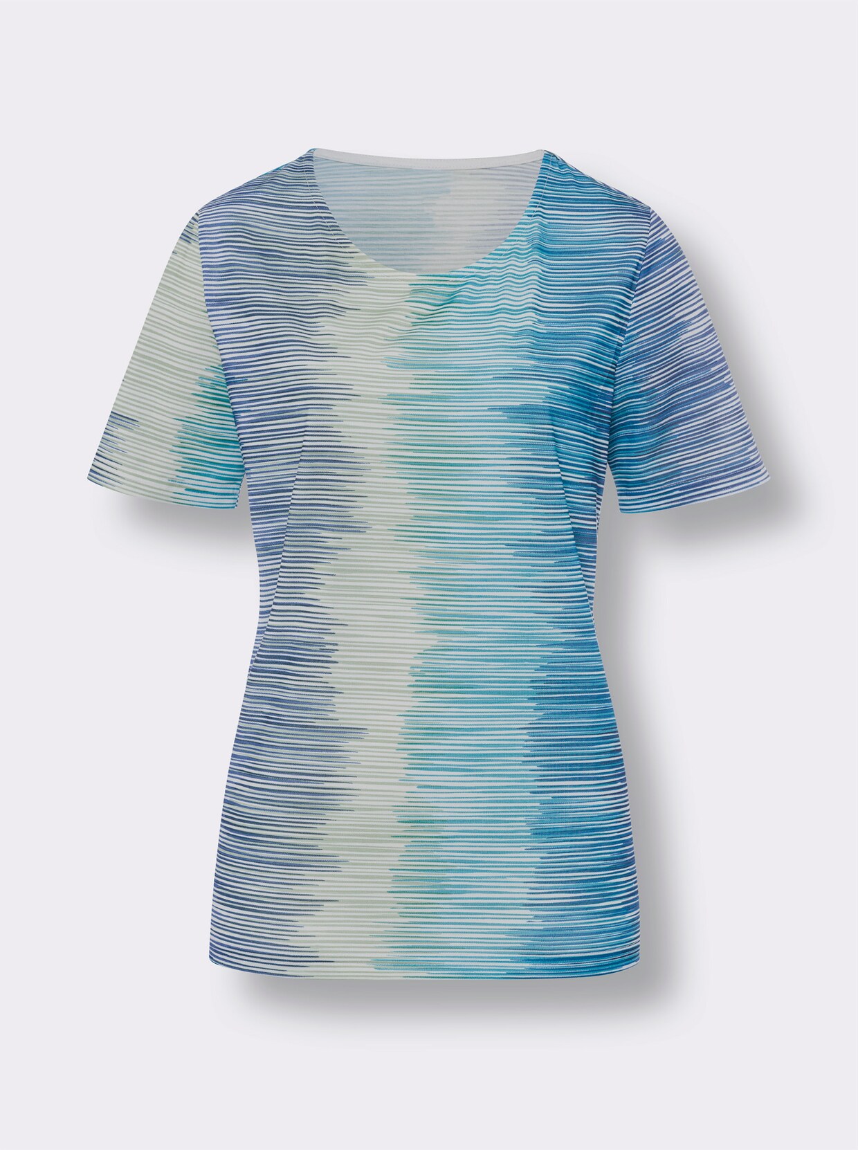 Shirt met korte mouwen - turquoise/koningsblauw bedrukt