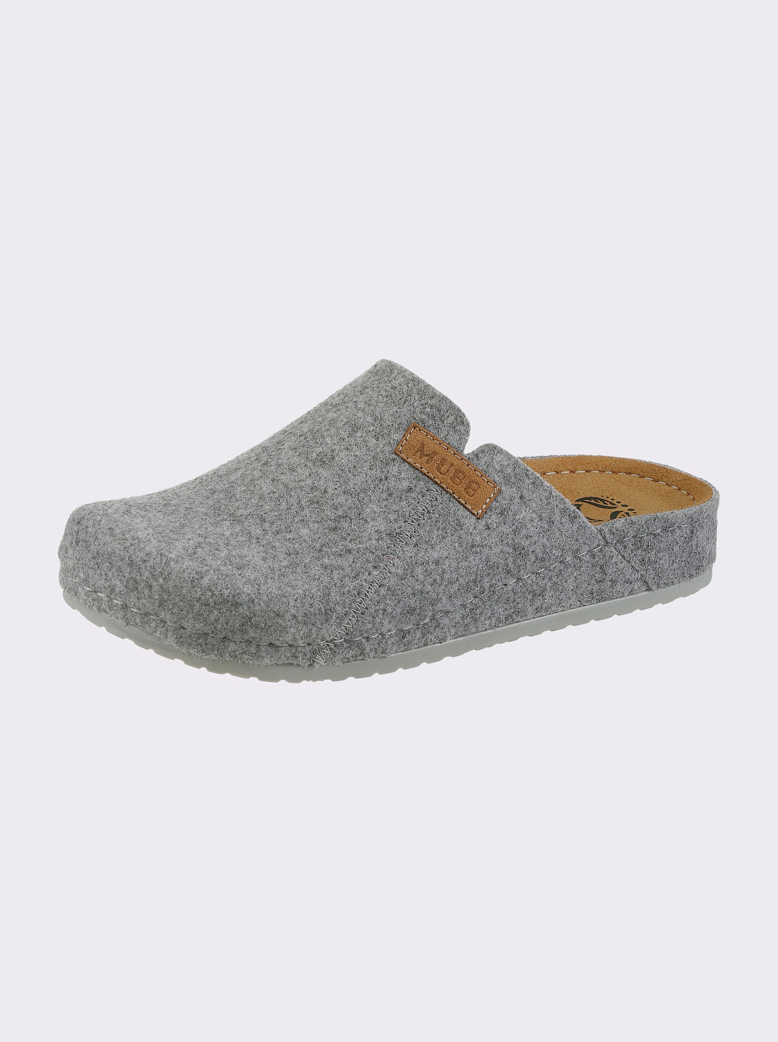 Mubb Pantoffel mit Memory-Fußbett - grau