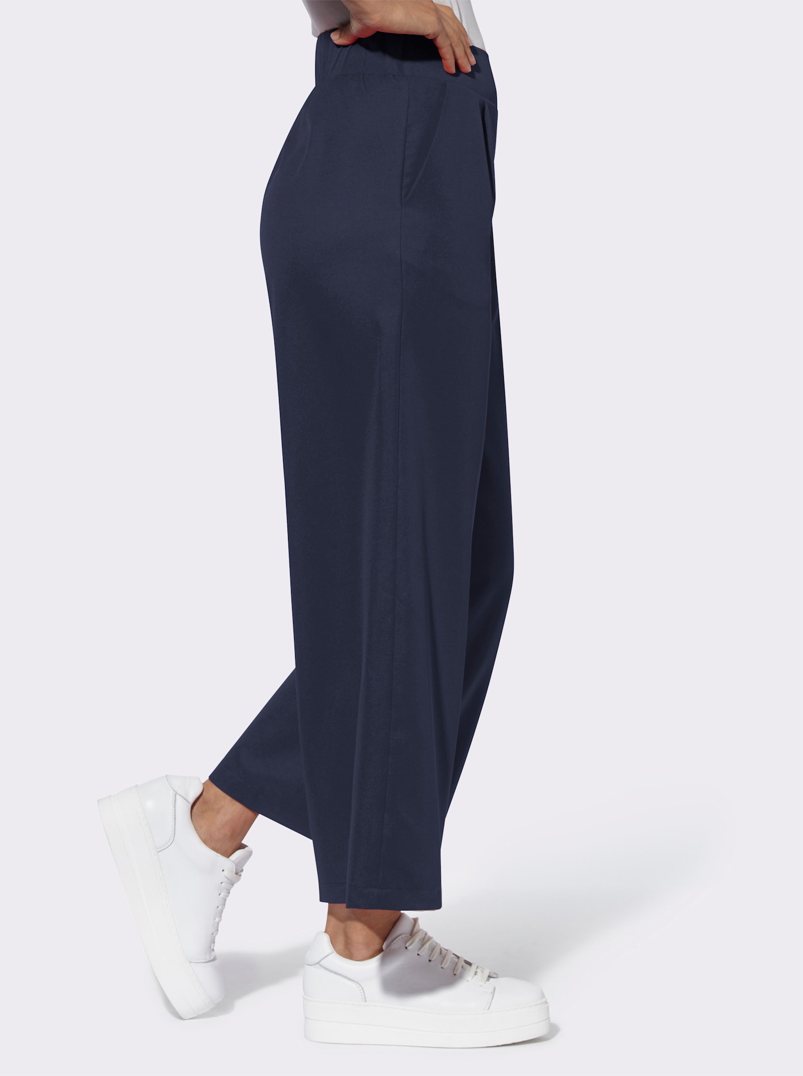 Culotte mit hoher Taille - marine