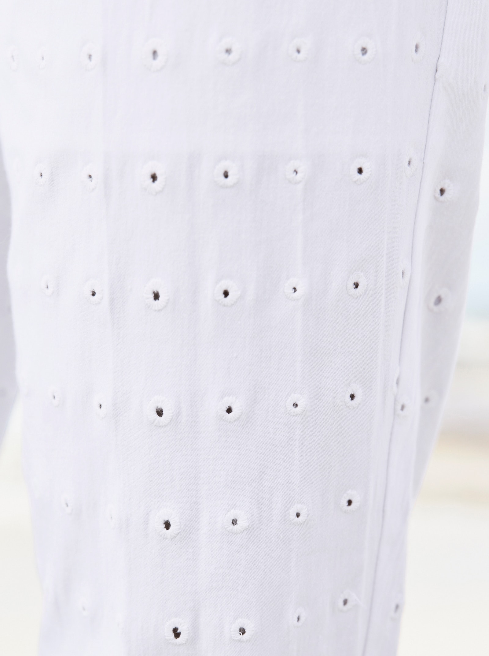 heine 7/8-broek met fijn ajourwerk - wit