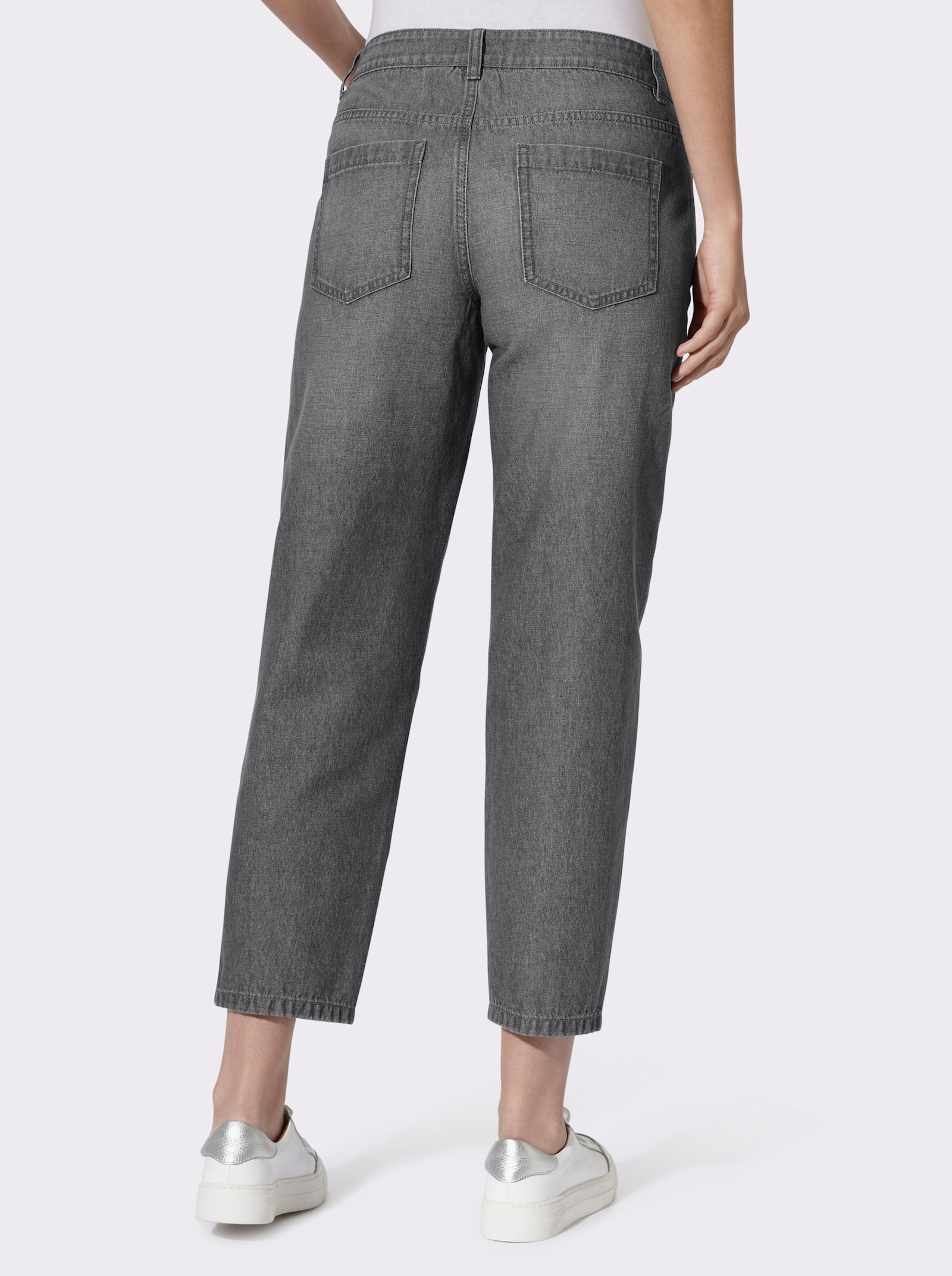 heine 5-Pocket-Jeans in Barrel-Form - stone-grey-denim