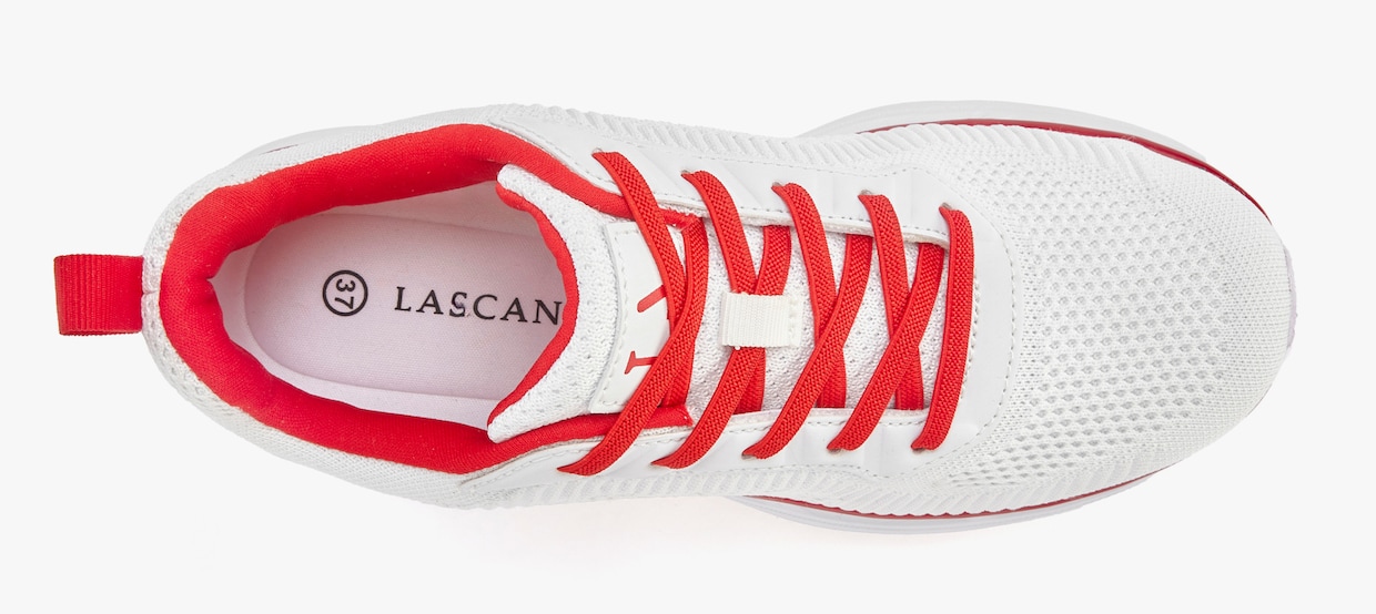 LASCANA Sneaker - weiß/rot