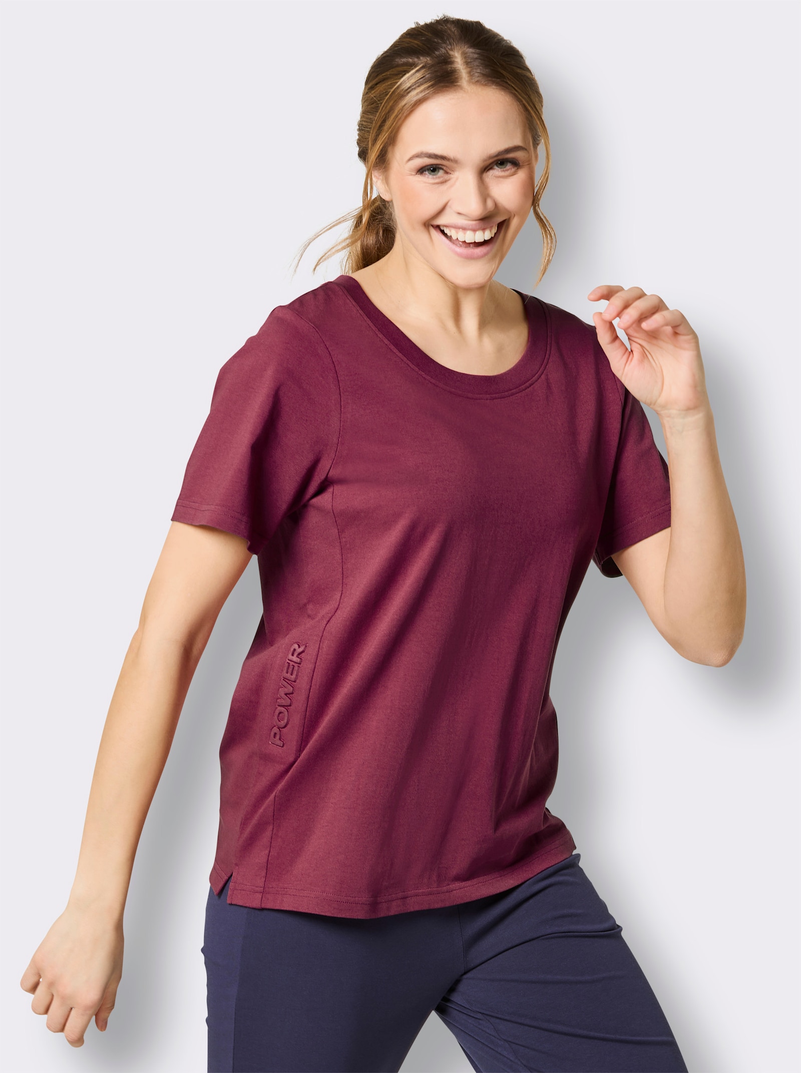 Catamaran Sports Funktionsshirt mit 3D-Schriftzug - bordeaux