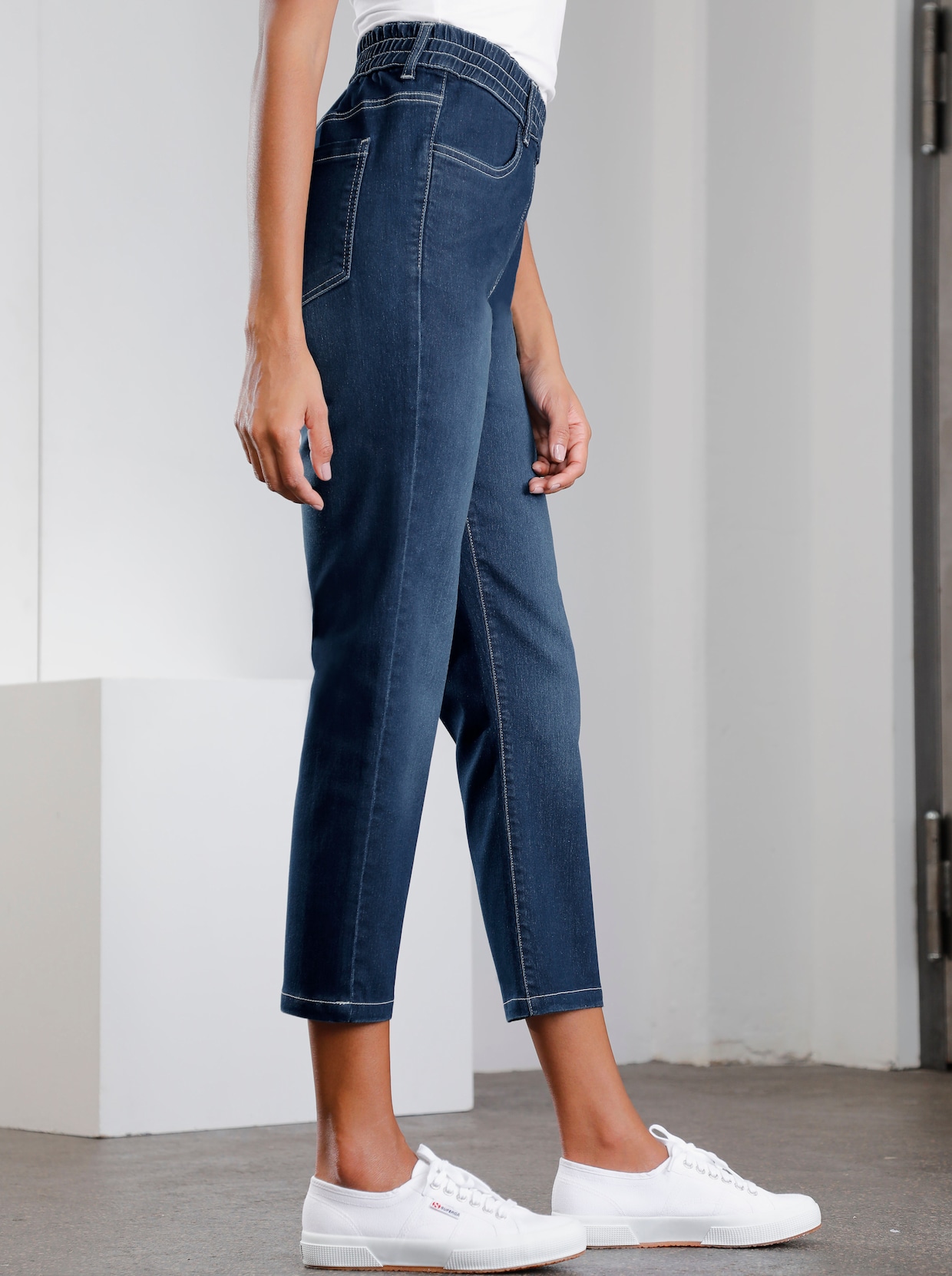 Ankle jeans - blue-stone-washed