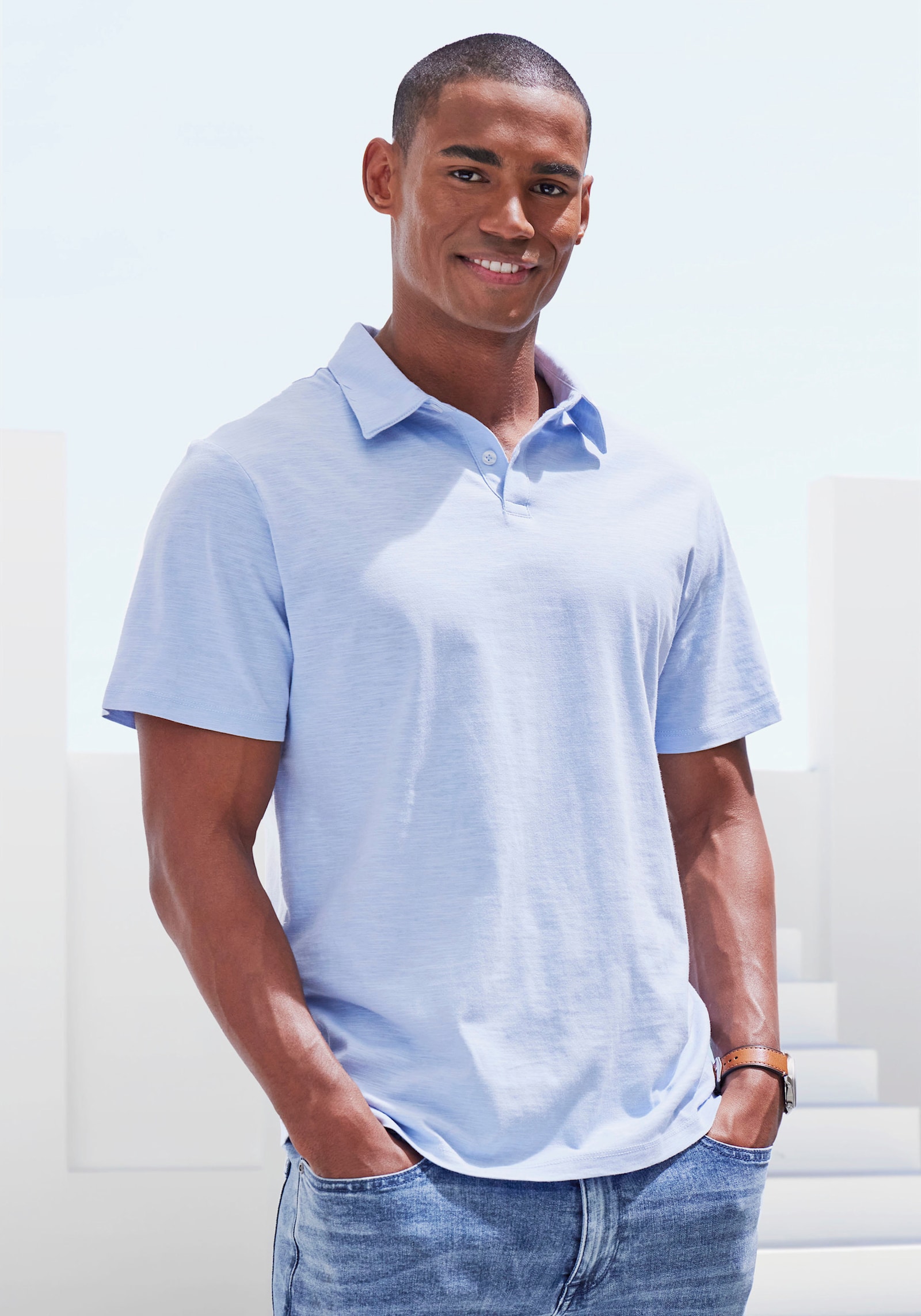 John Devin Poloshirt - hellblau