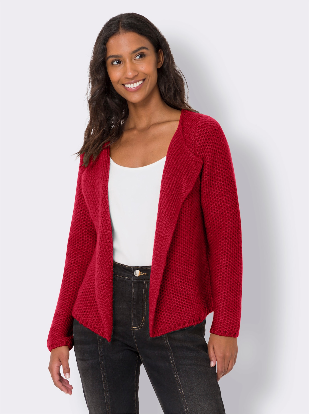 heine veste en tricot - rouge