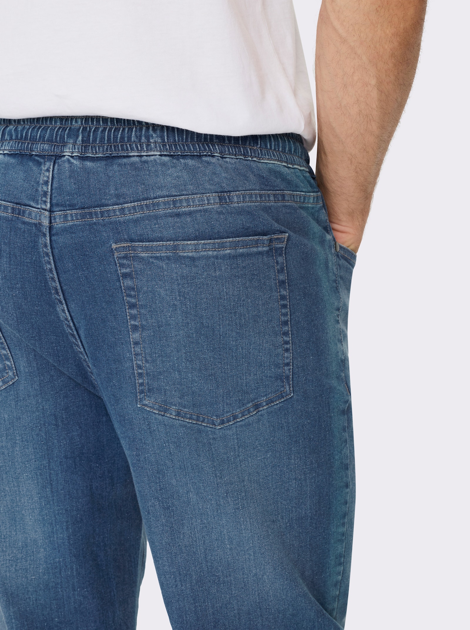 Catamaran Schlupfjeans mit Kordelzug - blue-bleached