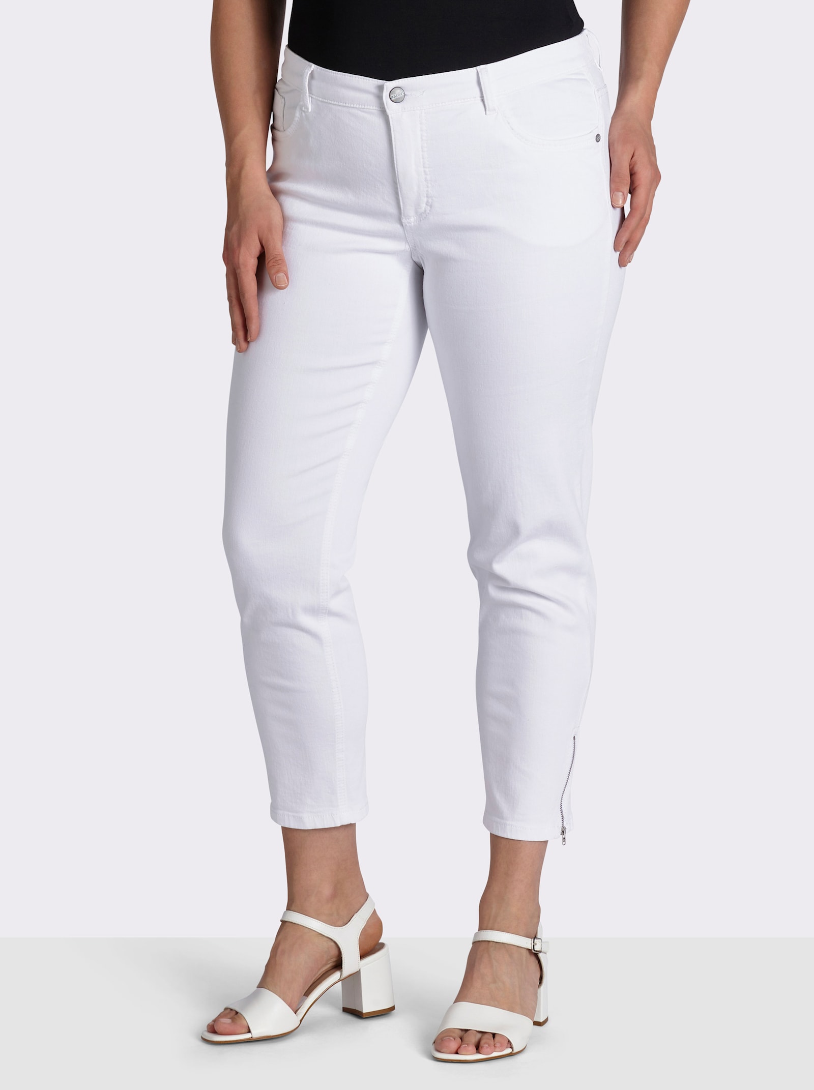 Ascari Stretch-Jeans mit Bauch-weg-Effekt - weiß