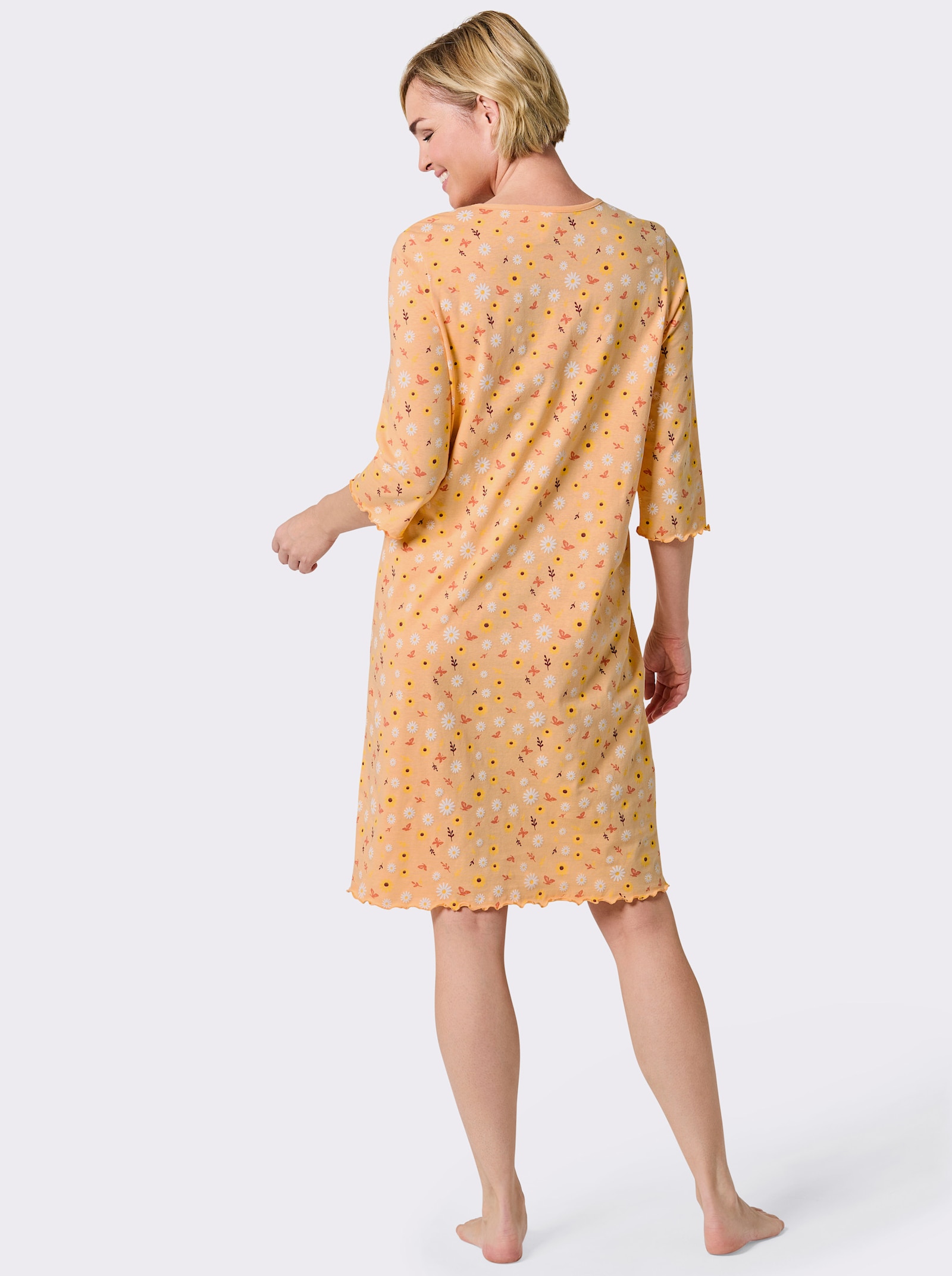 wäschepur Nachthemden im 2er-Pack - apricot + apricot-bedruckt