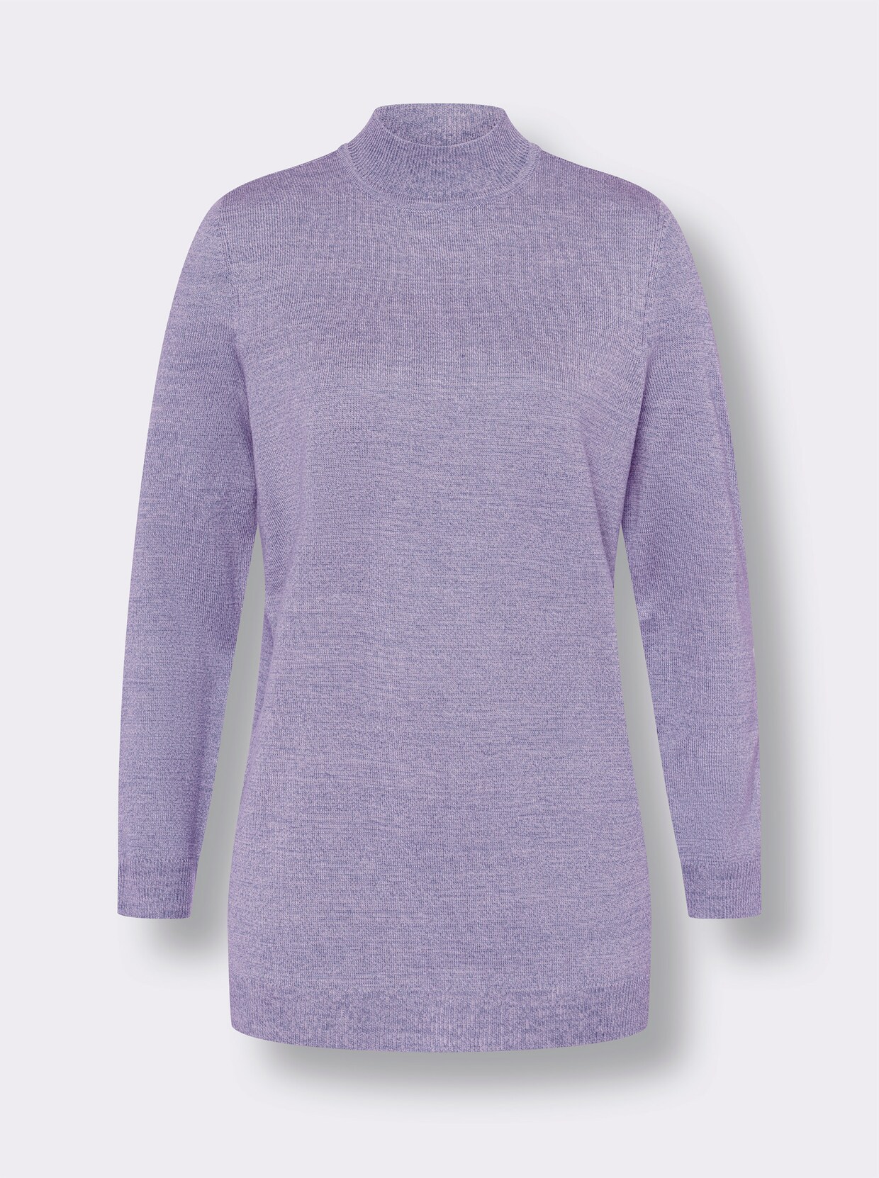 Longpullover - lavendel-ecru-meliert