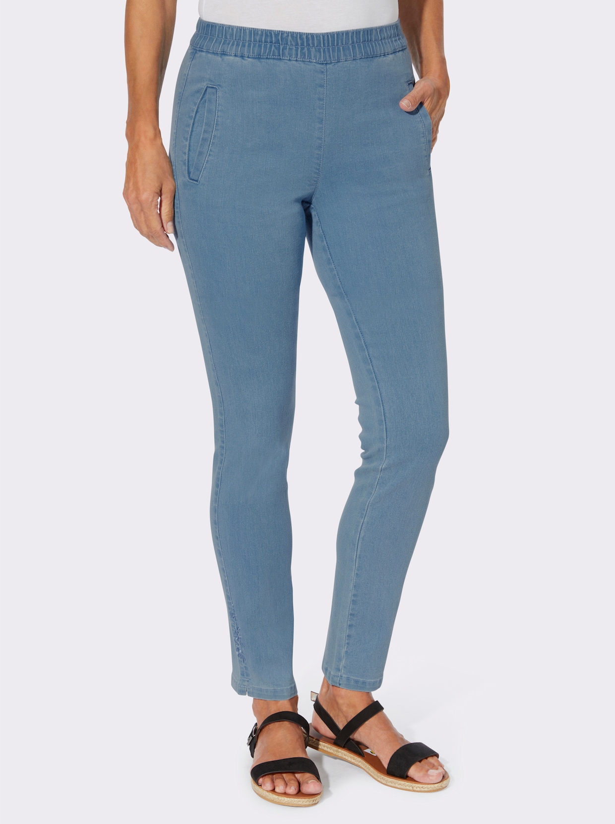 jeans - blue-bleached