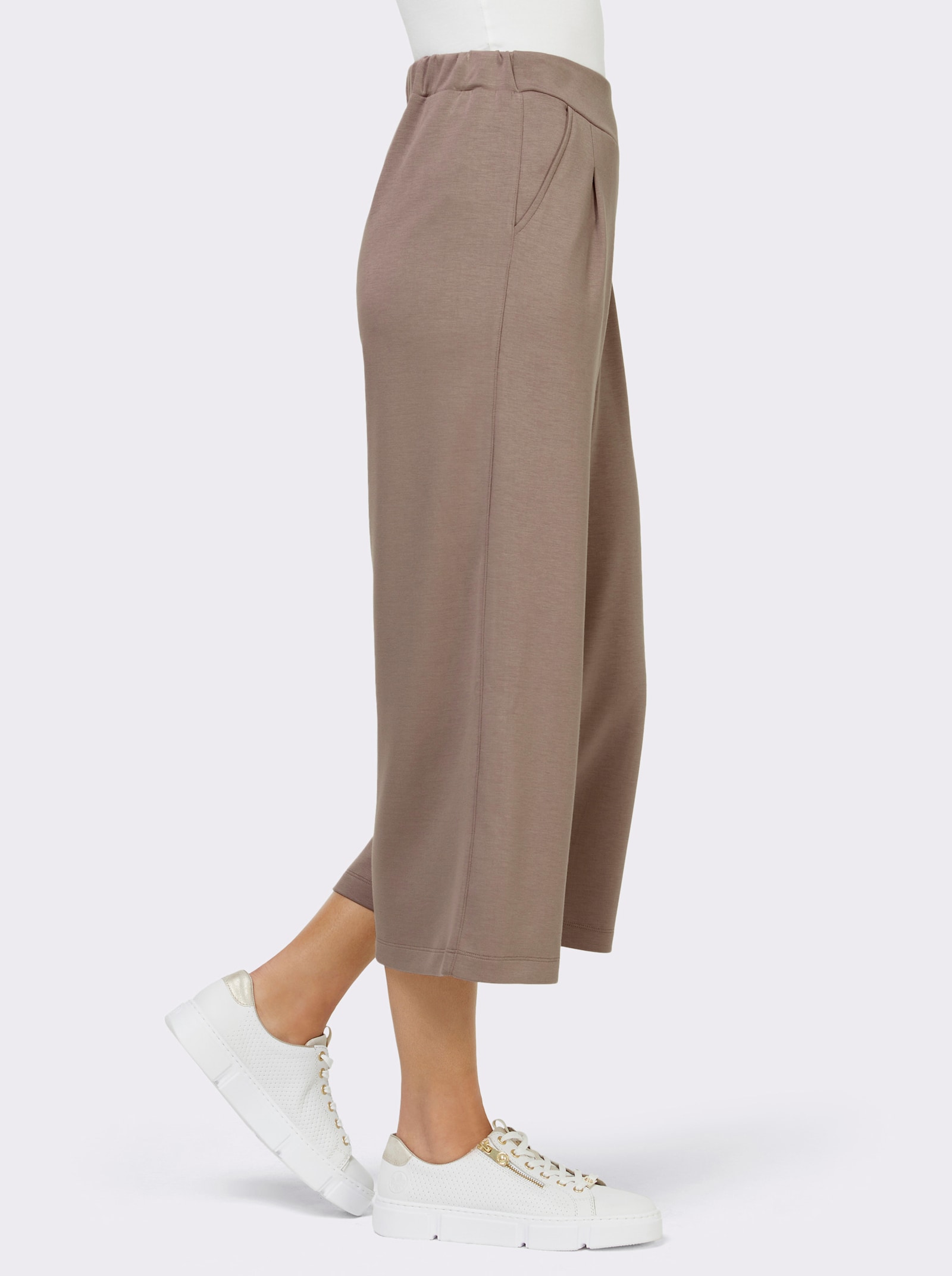 Culotte met comfortband achter - taupe