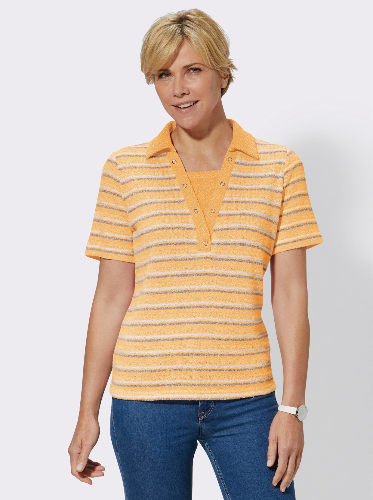 2-in-1-Shirt - gelb-geringelt