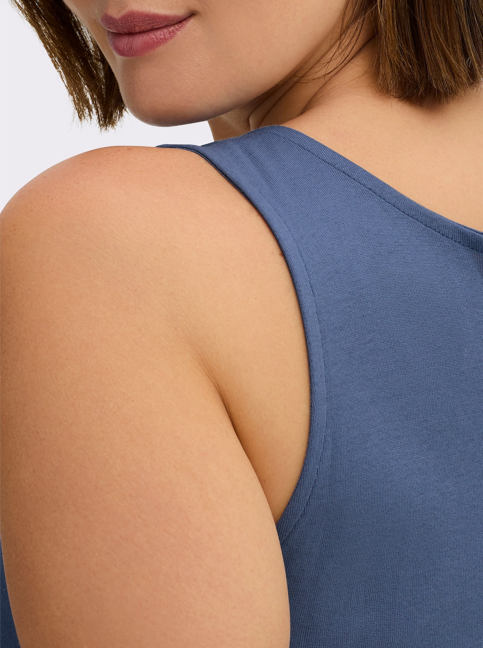 wäschepur Achseltop extralang - jeansblau