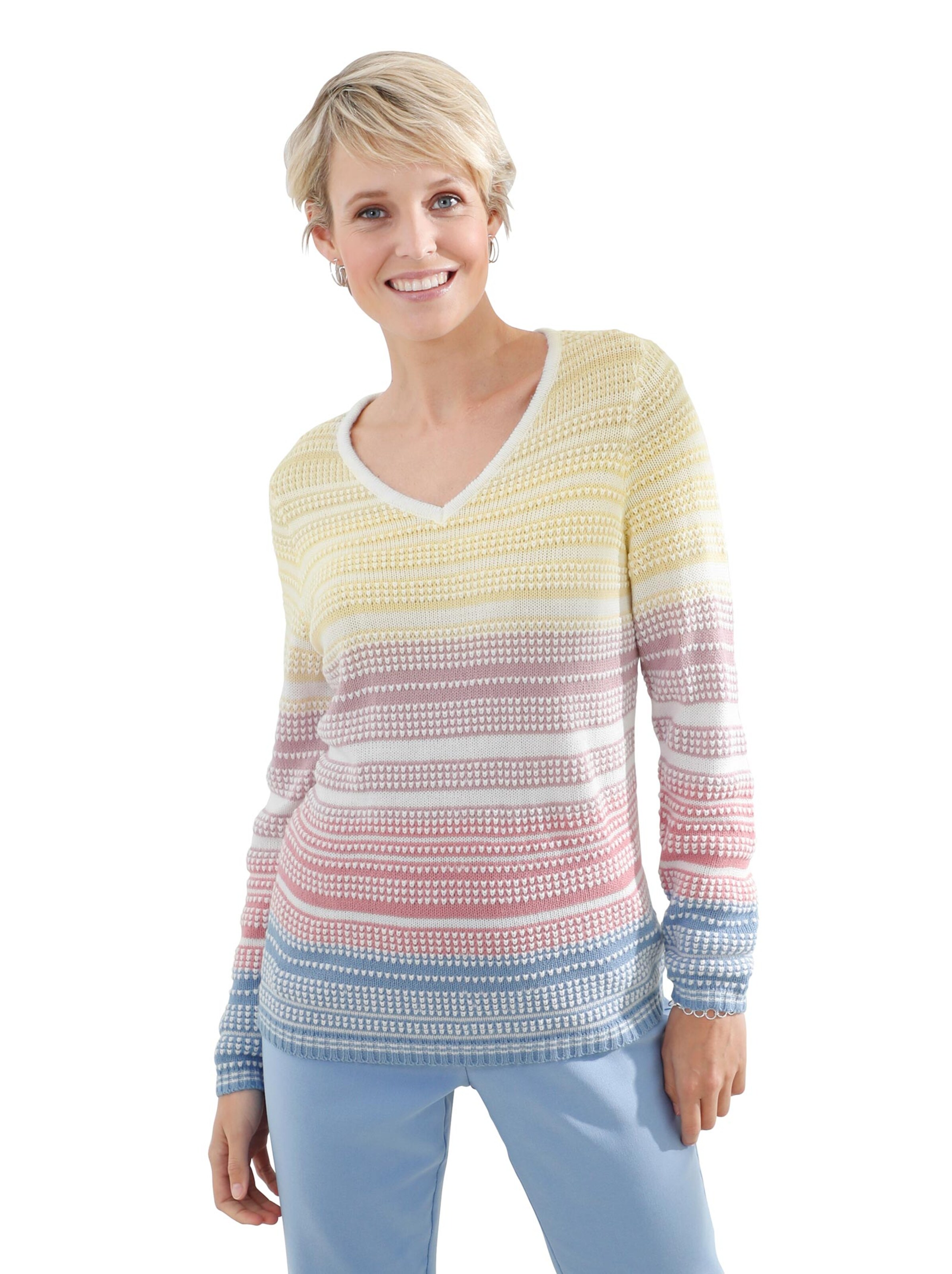 Pullover - bunt-geringelt