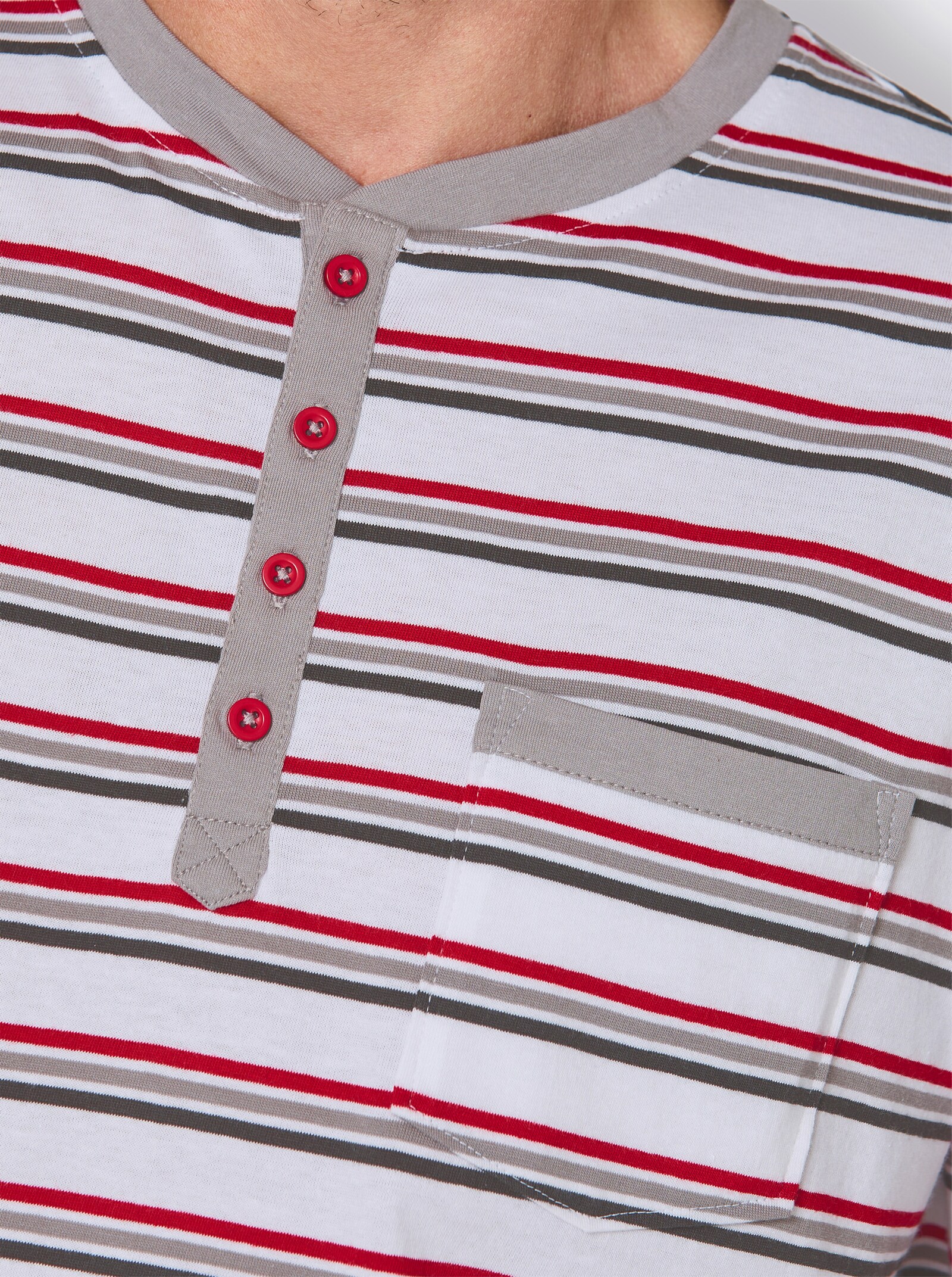 wäschepur men Shorty - grau-weiß