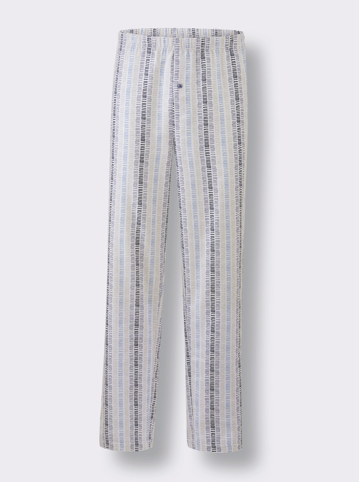 KINGsCLUB Pyjama - weiß-taubenblau-bedruckt