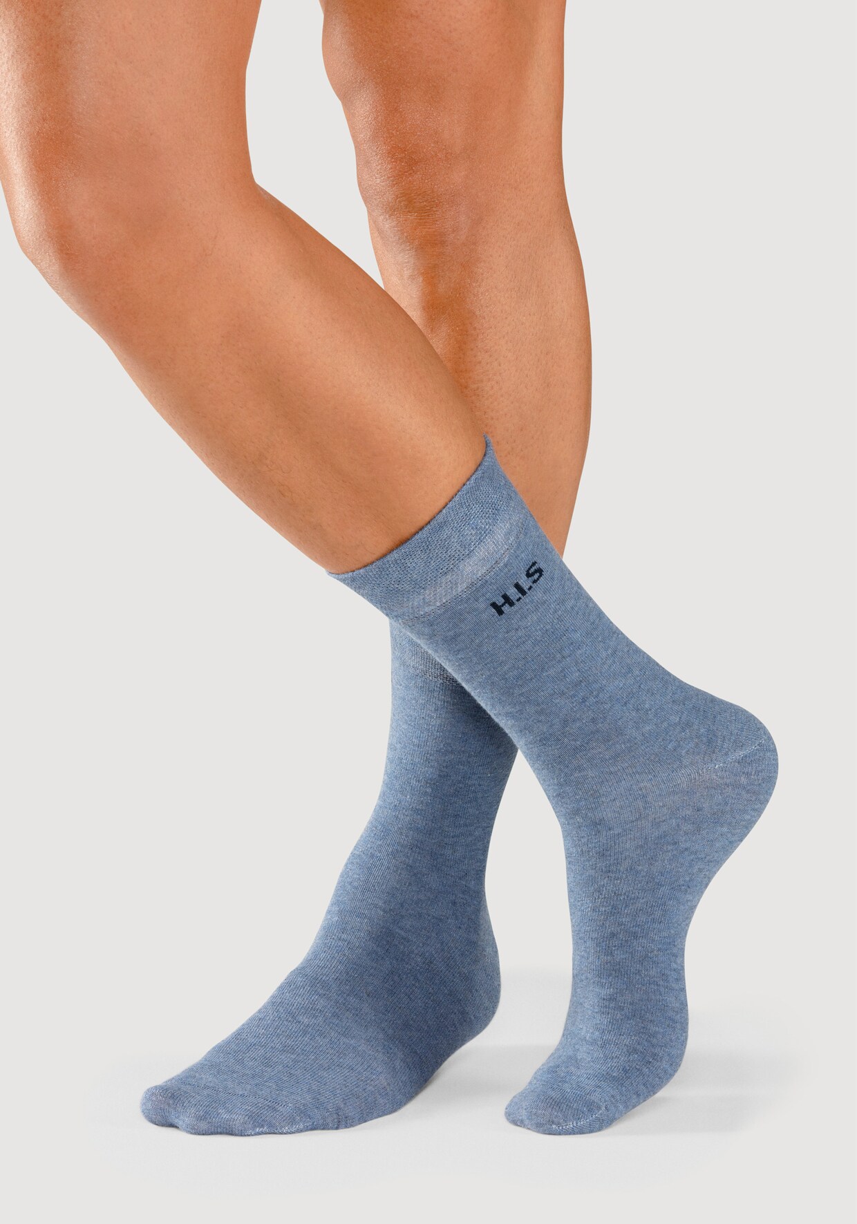 H.I.S Socken - 1x marine, 1x jeansblau-meliert, 1x jeans-meliert, 1x hellblau-meliert