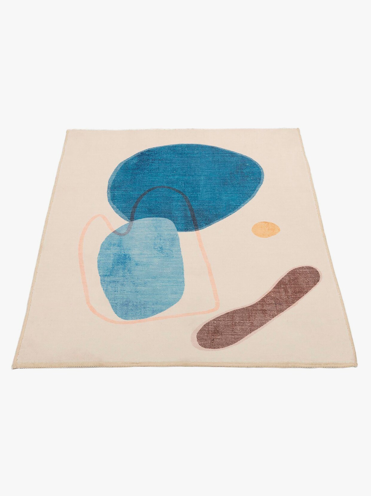 Theko Badematte - natur-blau