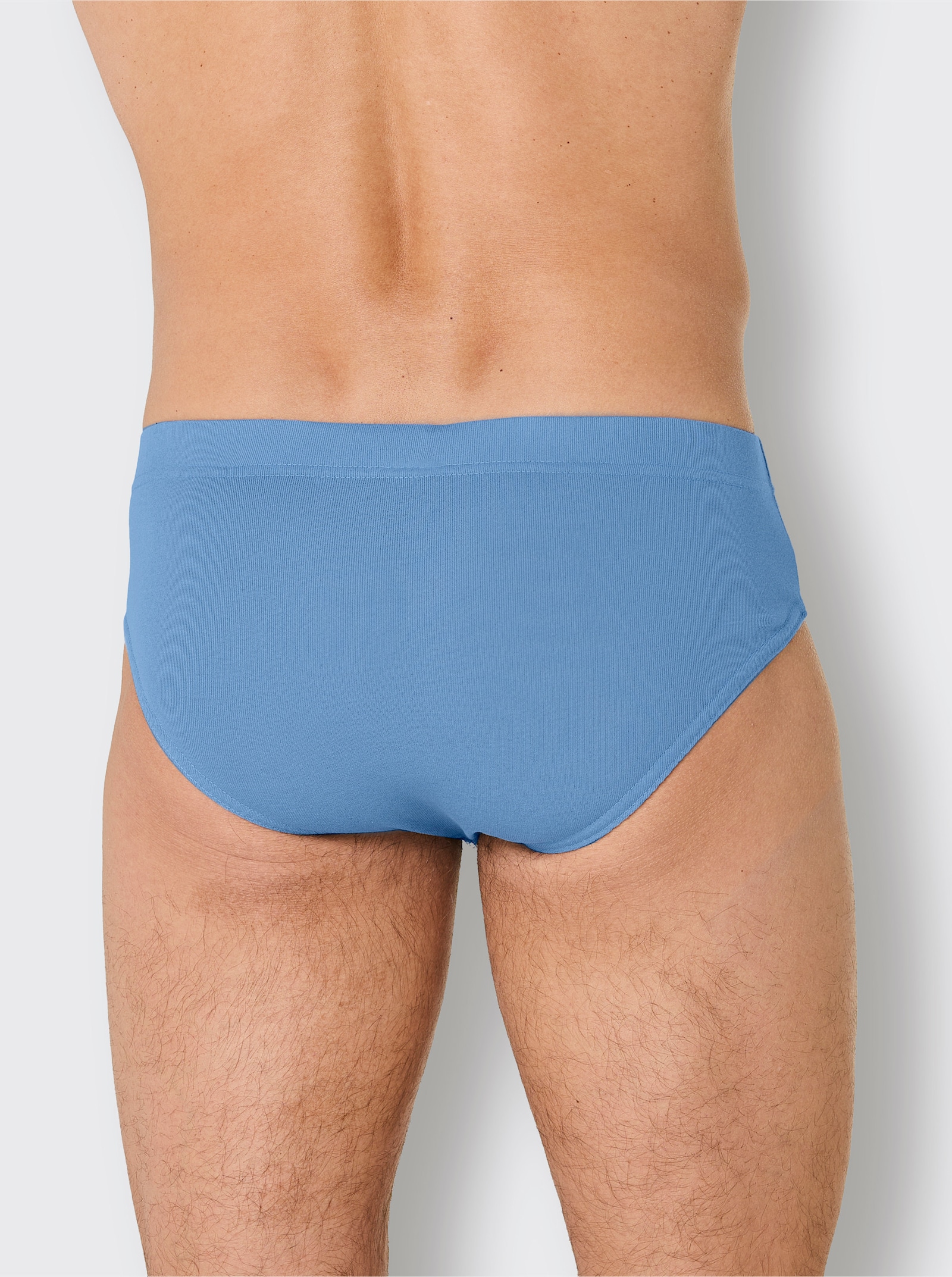 wäschepur men Slips - grau-meliert-mittelblau