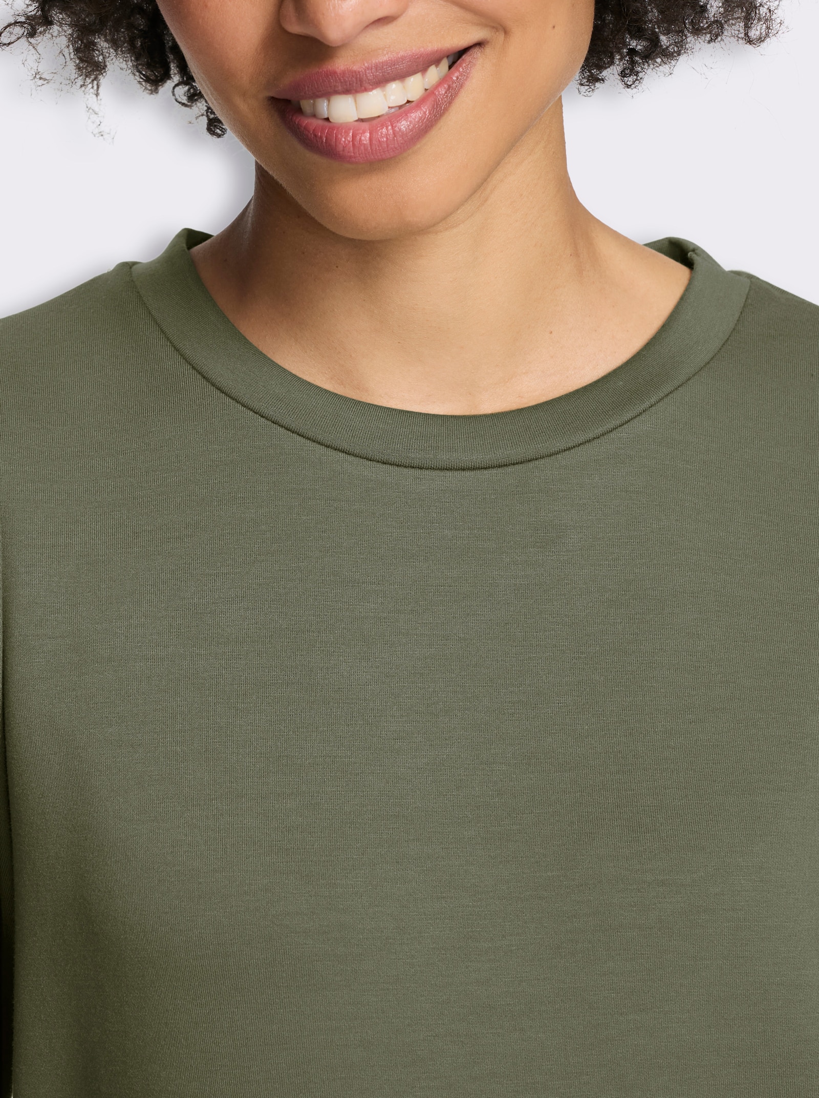 heine Sweatshirt mit 3/4-Arm - khaki