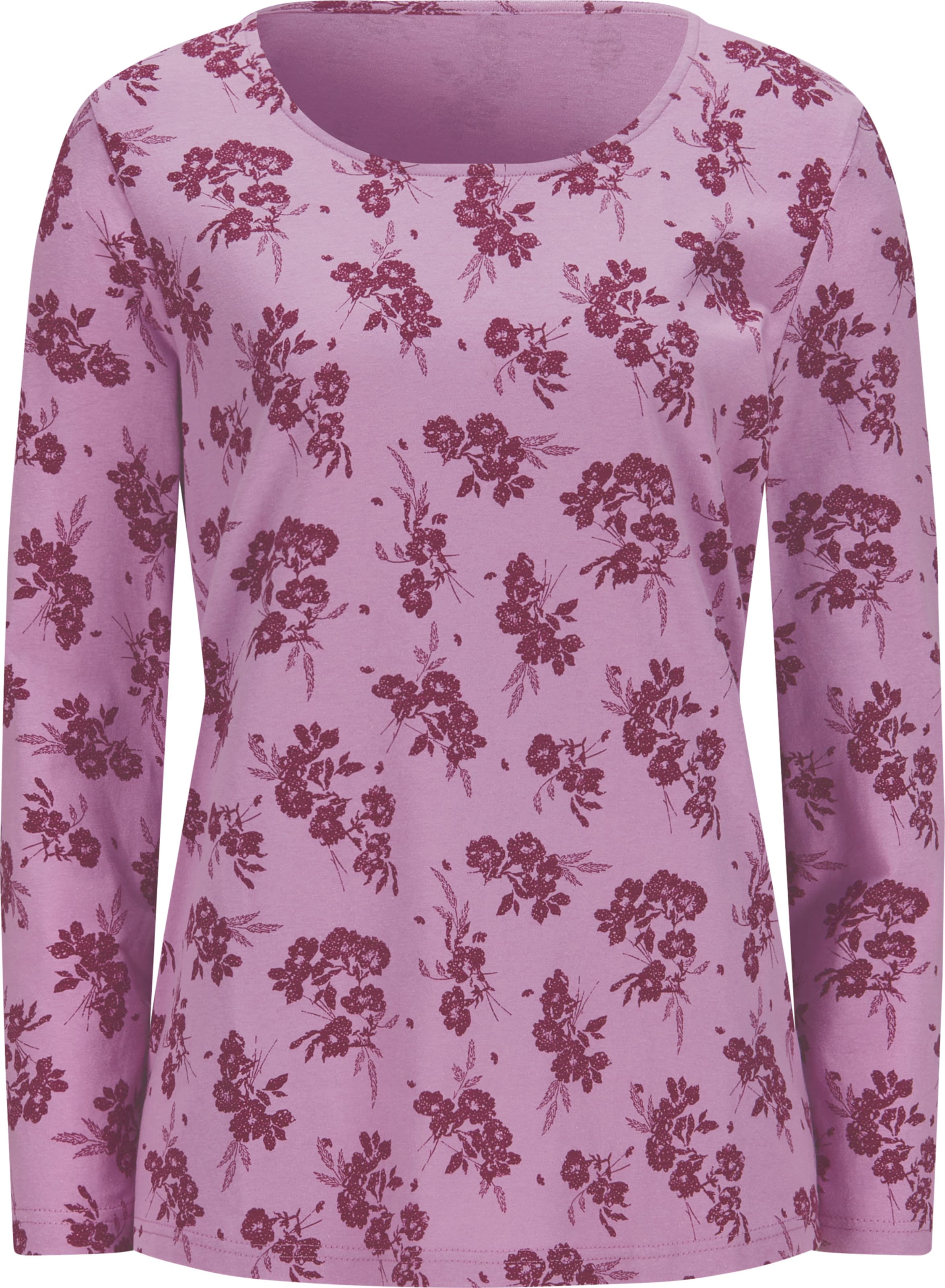 Your Look... for less! Dames Shirt met ronde hals orchidee/malve bedrukt Maat