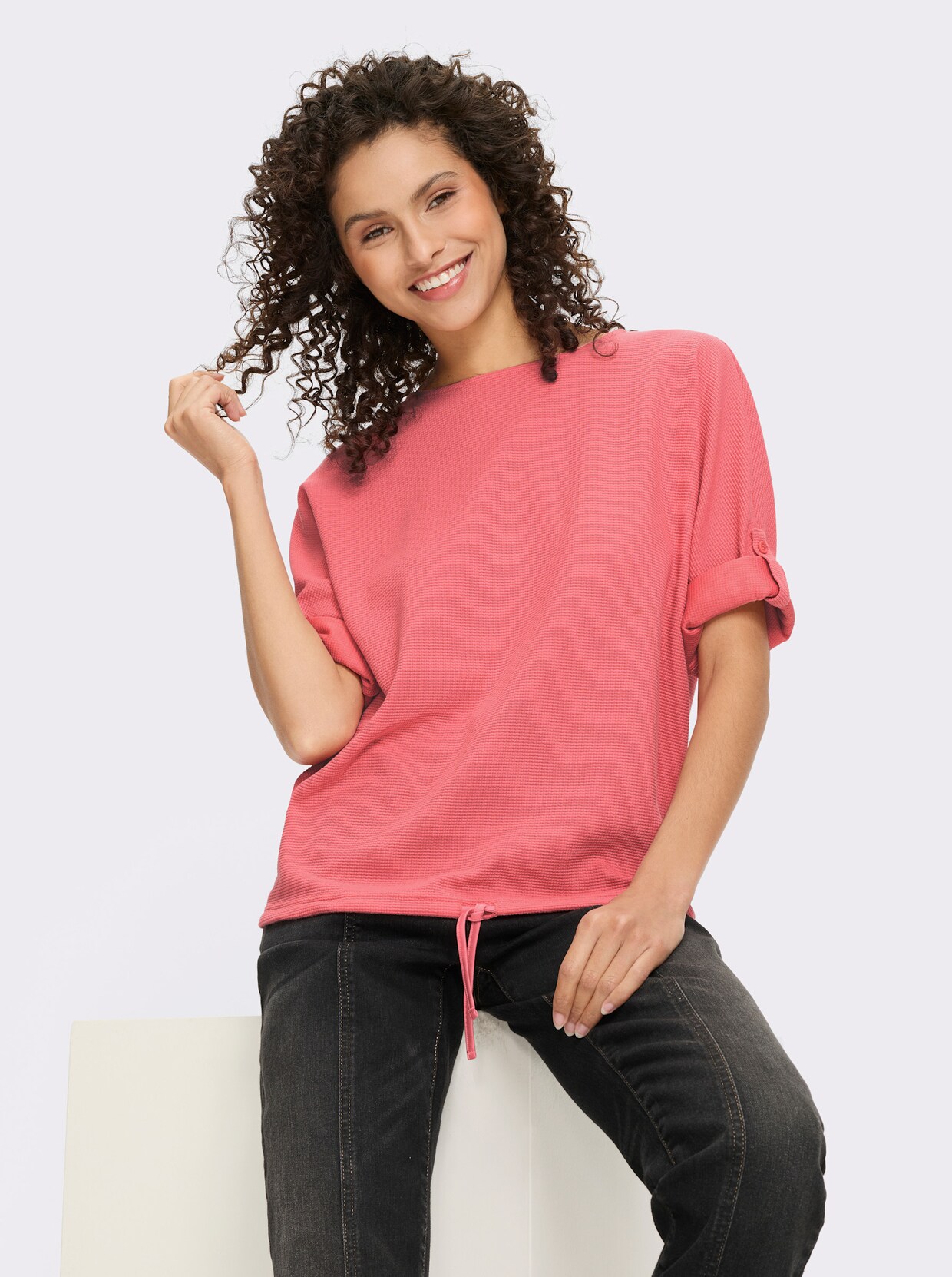heine Fledermausshirt - flamingo