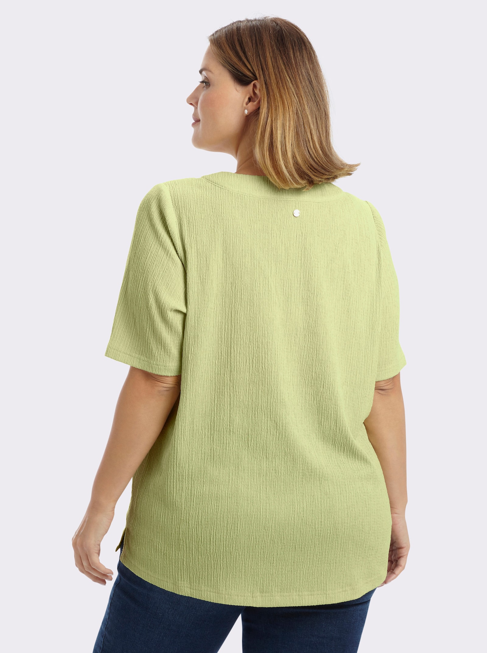 sheego Blusenshirt mit Halbarmen - pistazie