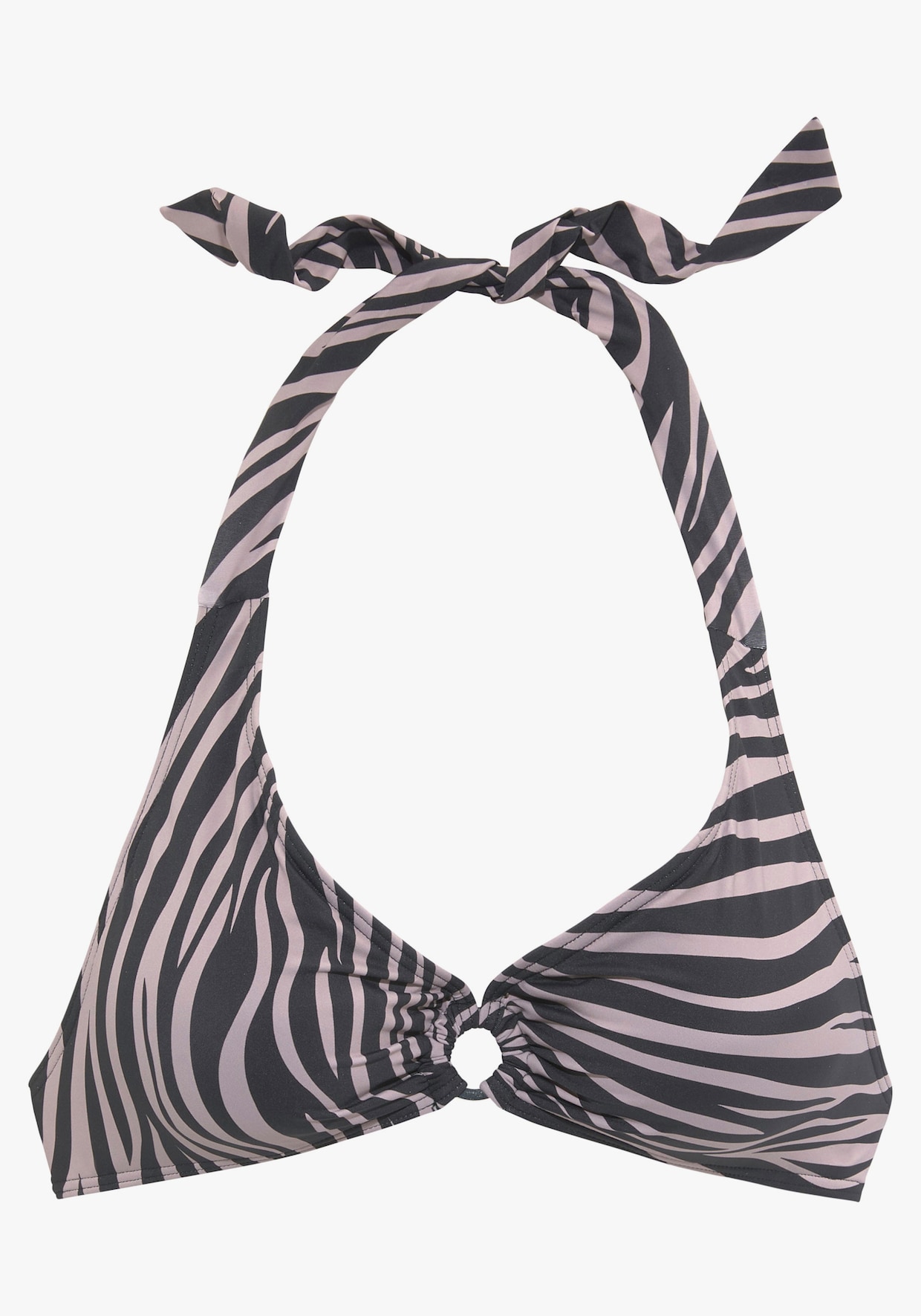 LASCANA Triangel-Bikini-Top - schwarz-bedruckt