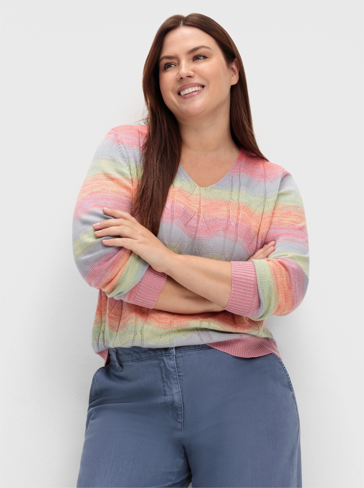 Culotte mit aufgesetzten Taschen hinten - rauchblau