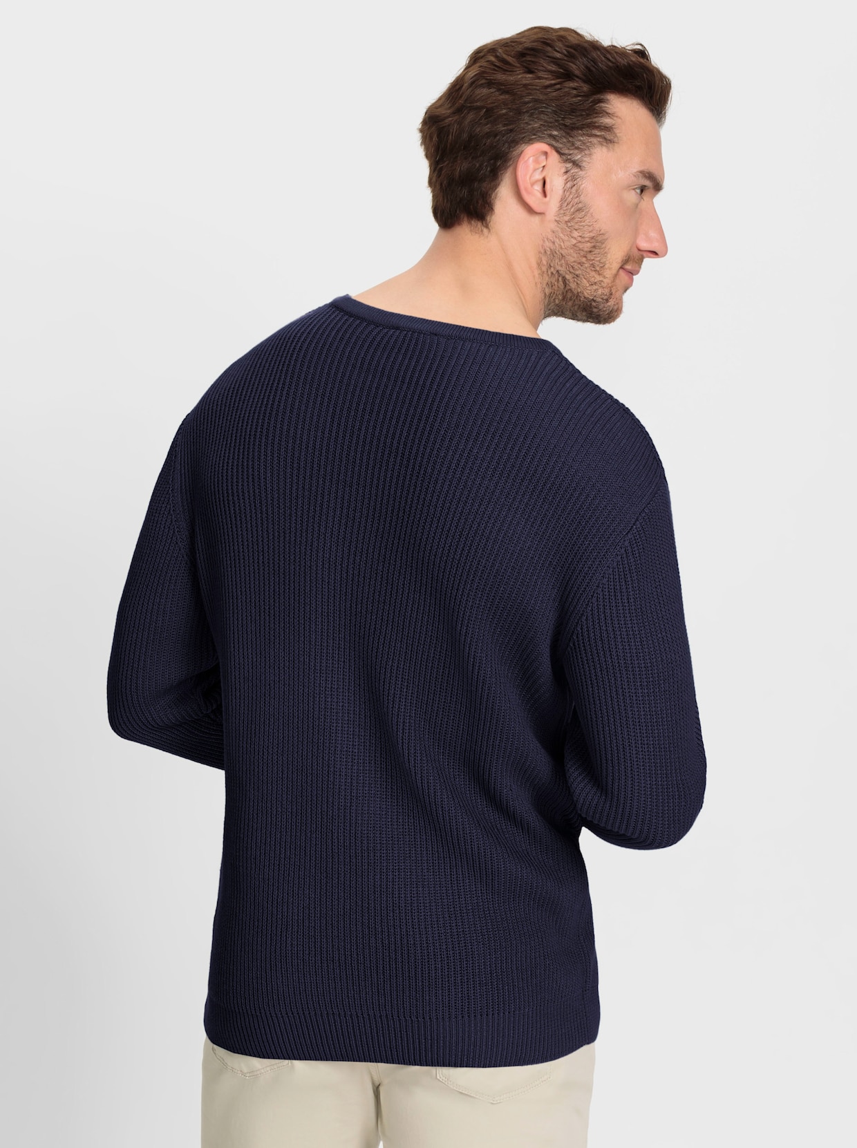Catamaran Pullover met ronde hals - marine