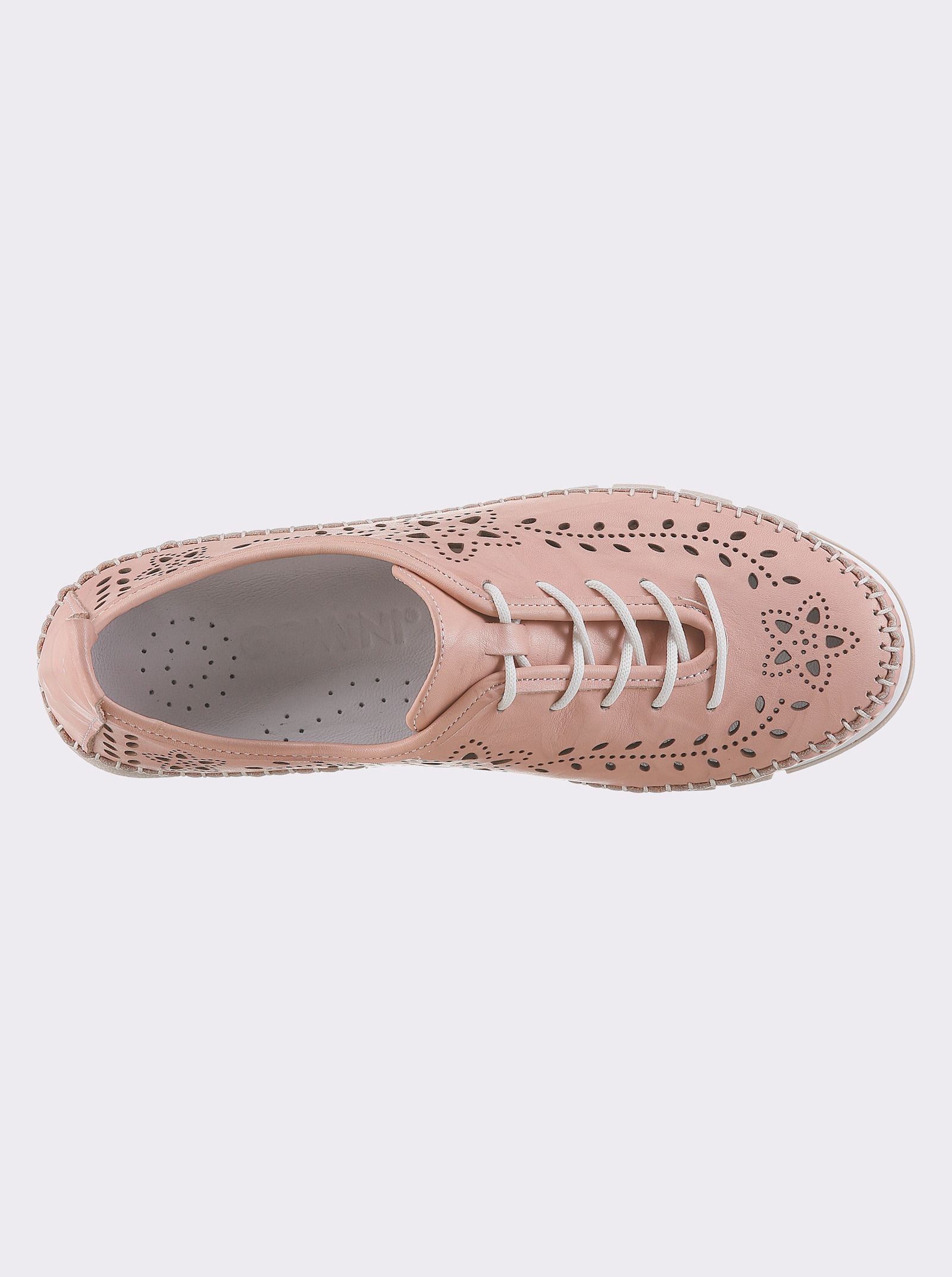 Gemini Schnürschuh mit Perforation - hellrose