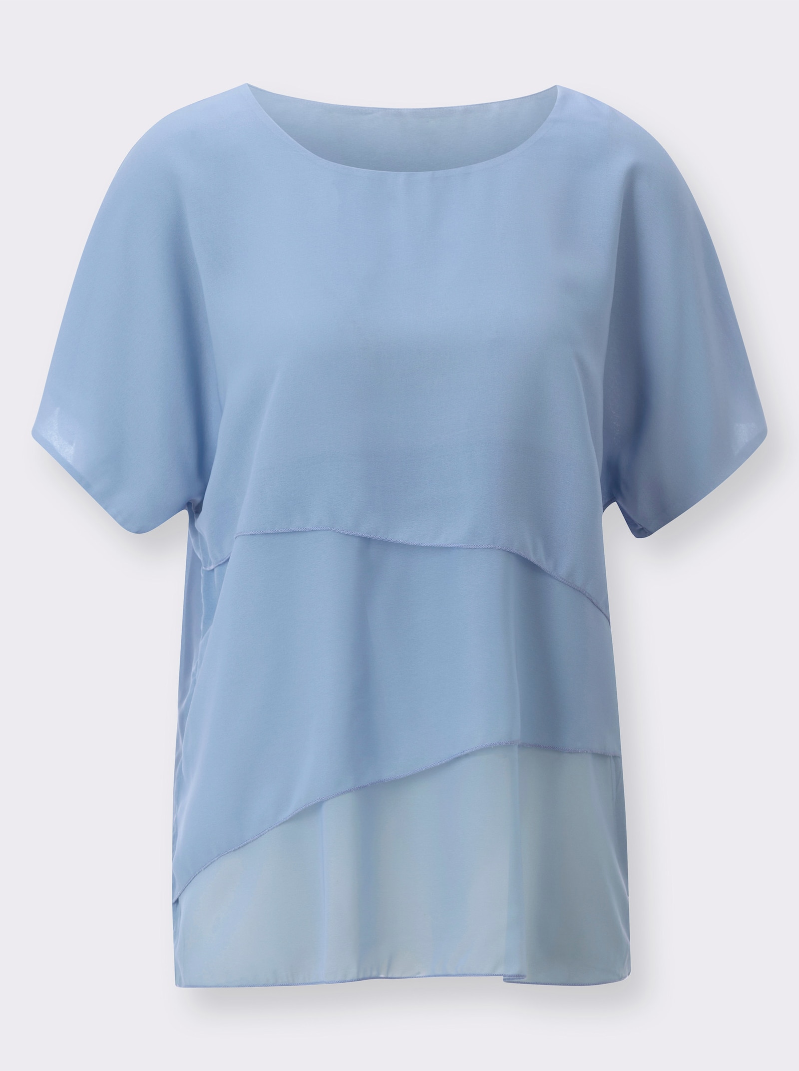 Schlupfbluse im Lagenlook - bleu