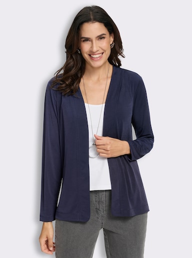 Shirtjacke in offener Form - marine