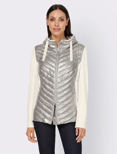 heine Veste de mi-saison - gris pierre-écru à motifs