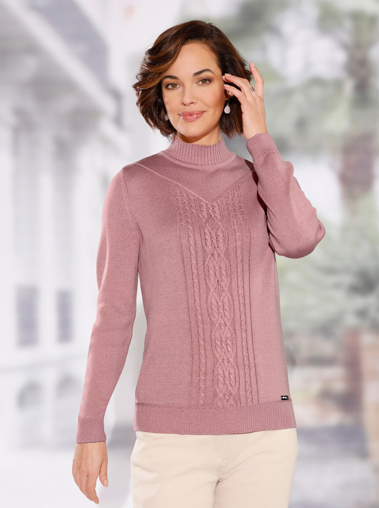 Langarm-Pullover - hortensie