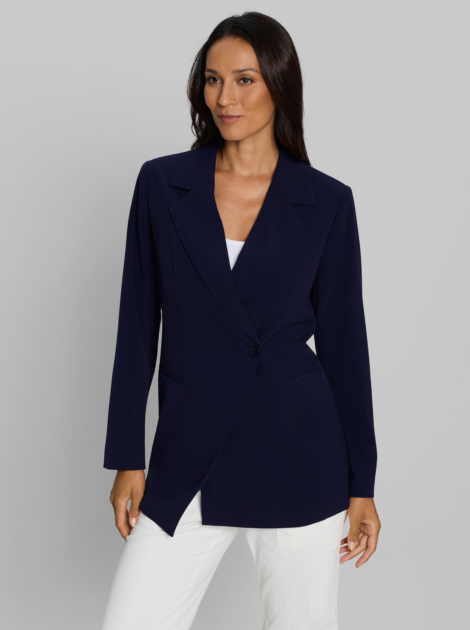 heine Blazer im asymmetrischen Schnitt - marine-rot