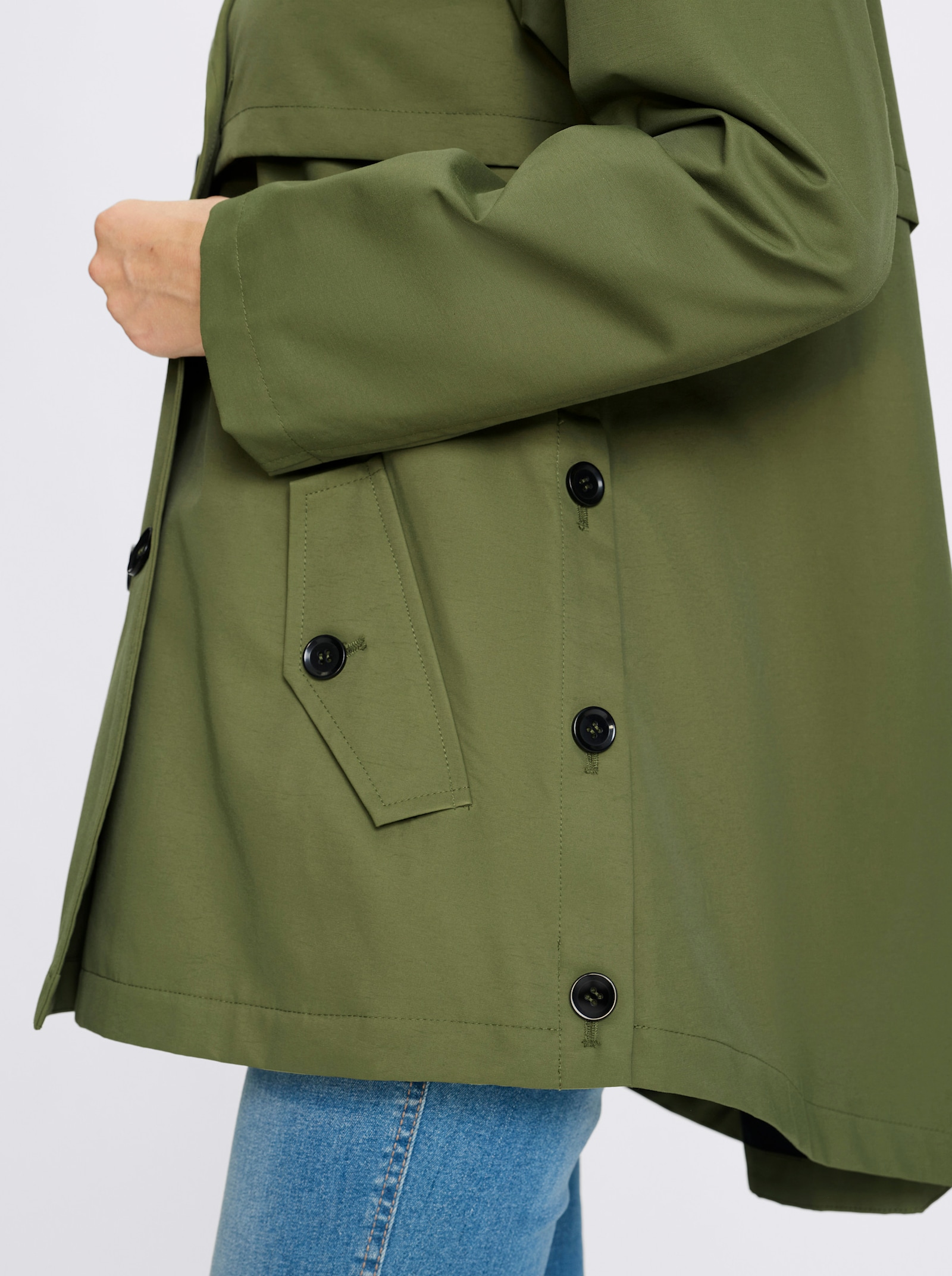 heine Trenchcoat leicht glänzend - oliv