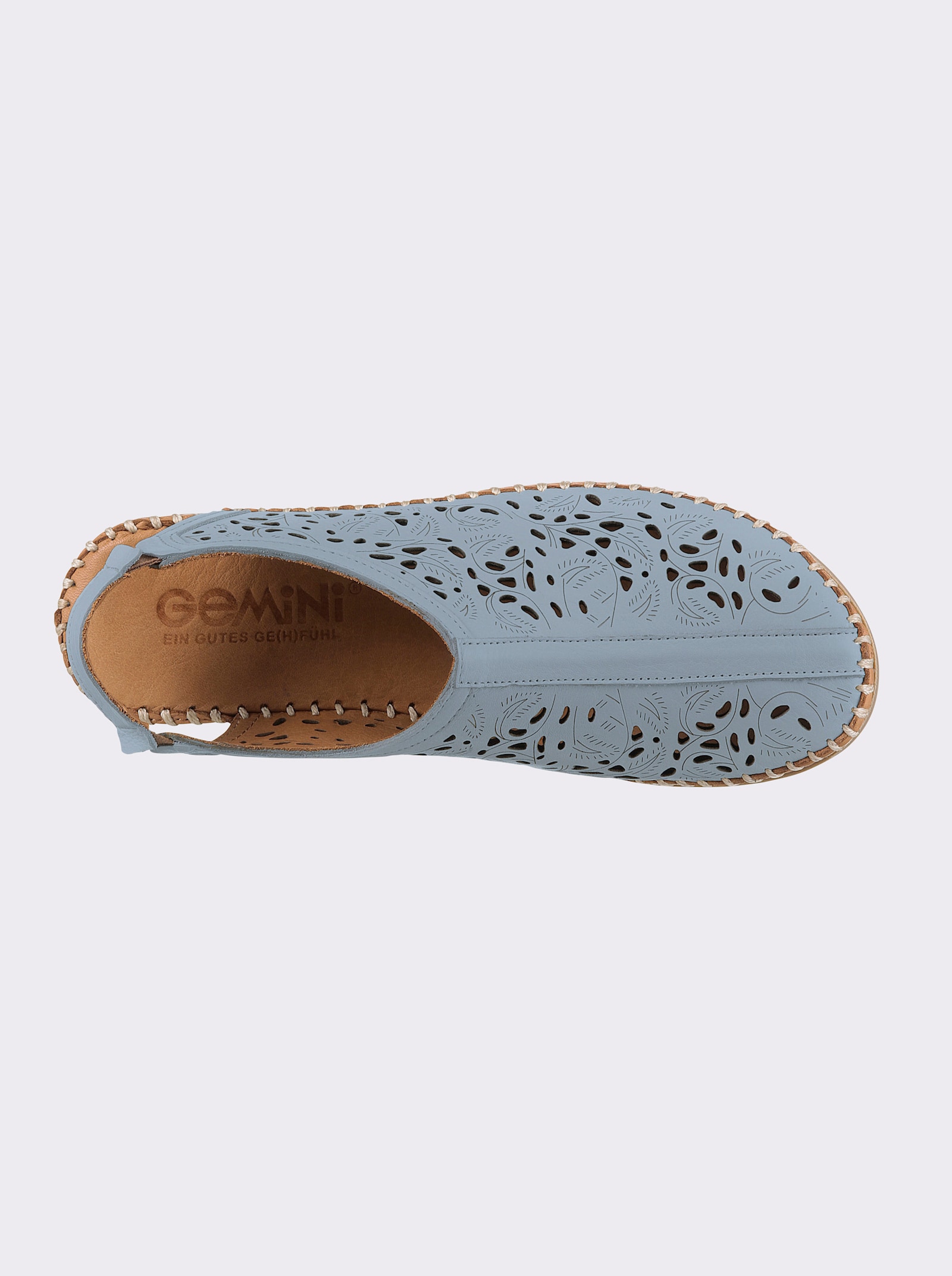 Gemini Slipper fersenoffen, mit Gummizug - jeansblau