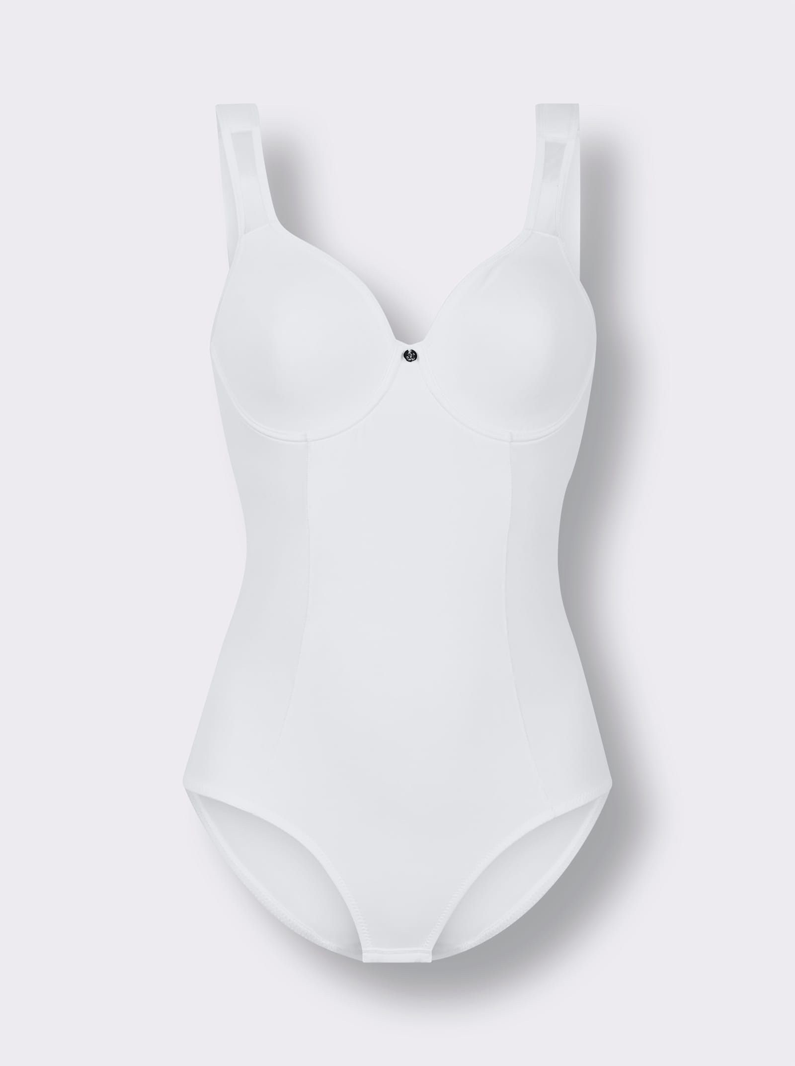 Naturana Body mit Bügel und Spitze - weiß