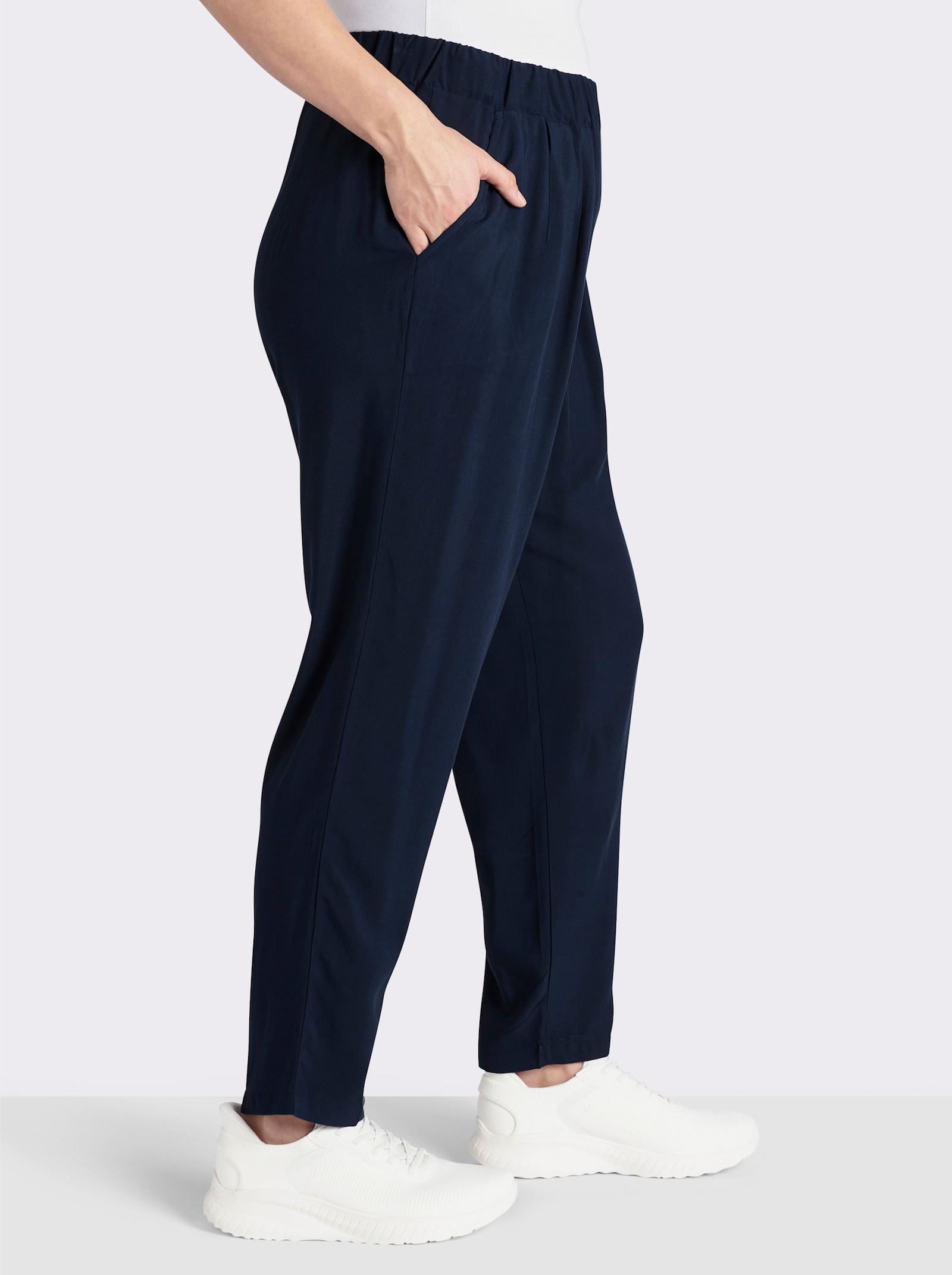 Schlupfhose mit Rundum-Dehnbund - marine