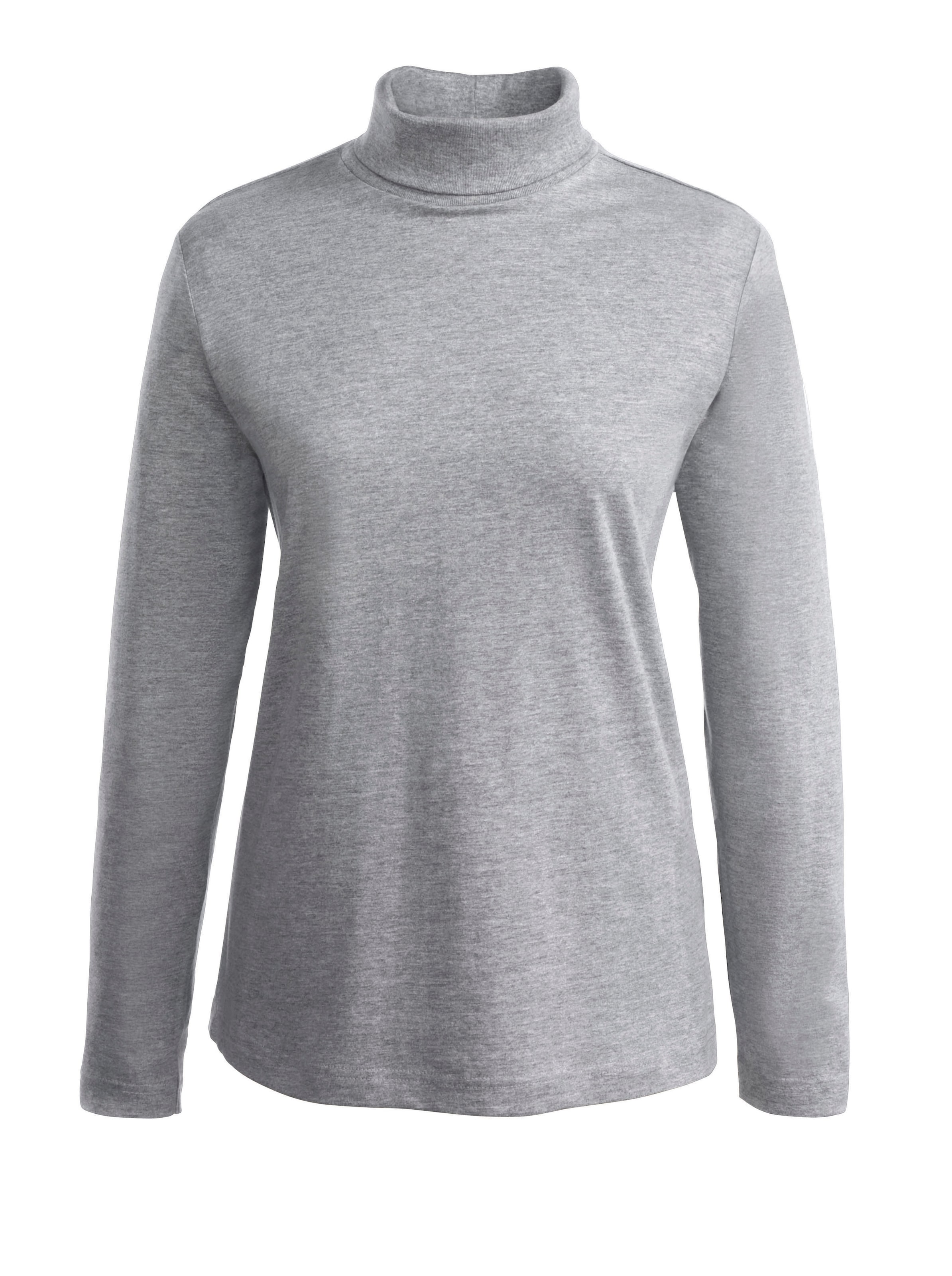 Rollkragen Shirt günstig Kaufen-Rollkragenshirt in grau-meliert von heine. Rollkragenshirt in grau-meliert von heine <![CDATA[Shirtrolli – ein Basic, das in jede Garderobe gehört.]]>. 