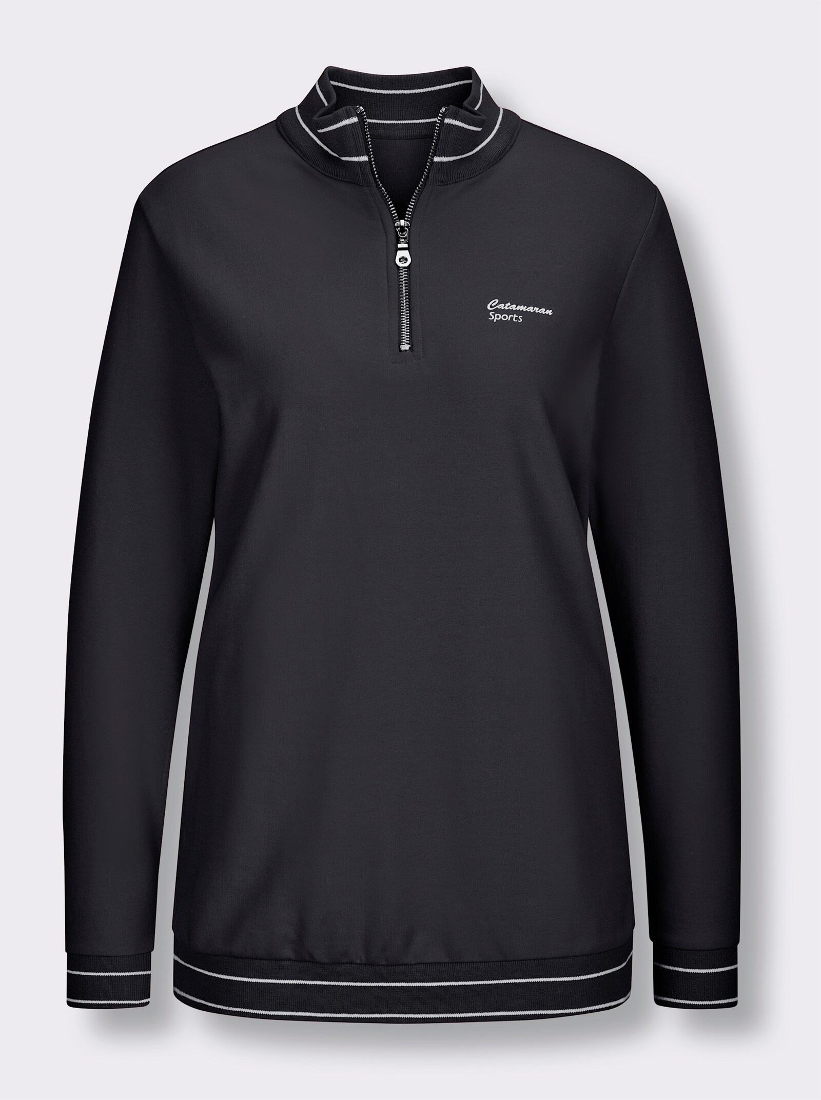 Catamaran Sports Sweatshirt mit Reißverschluss - schwarz