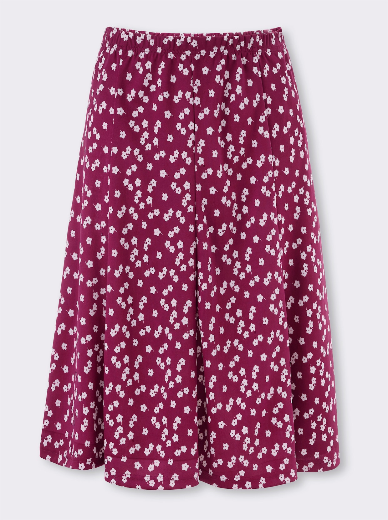 Rok van jersey - bordeaux/wit bedrukt