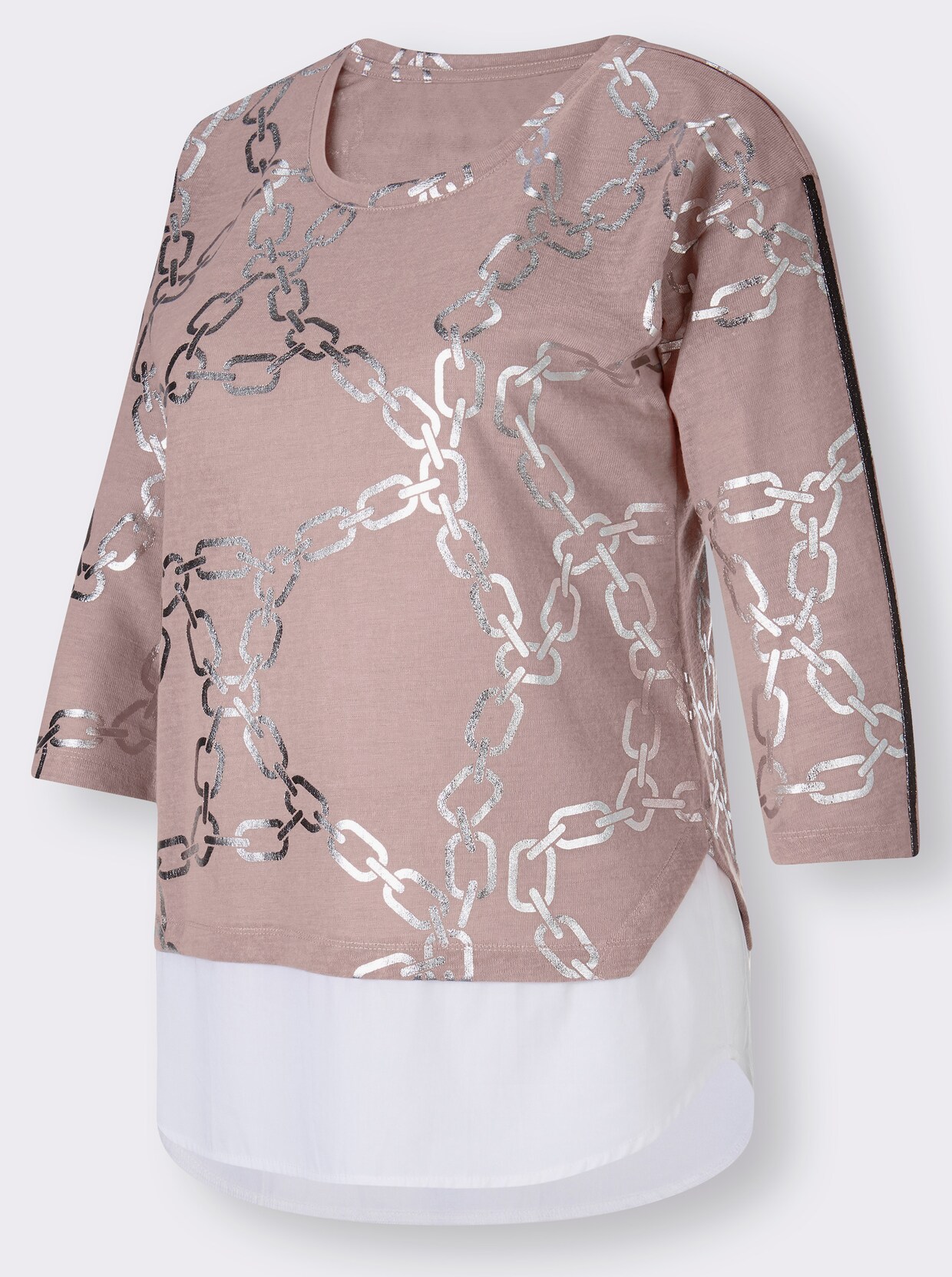 Longshirt - rosé-silberfarben