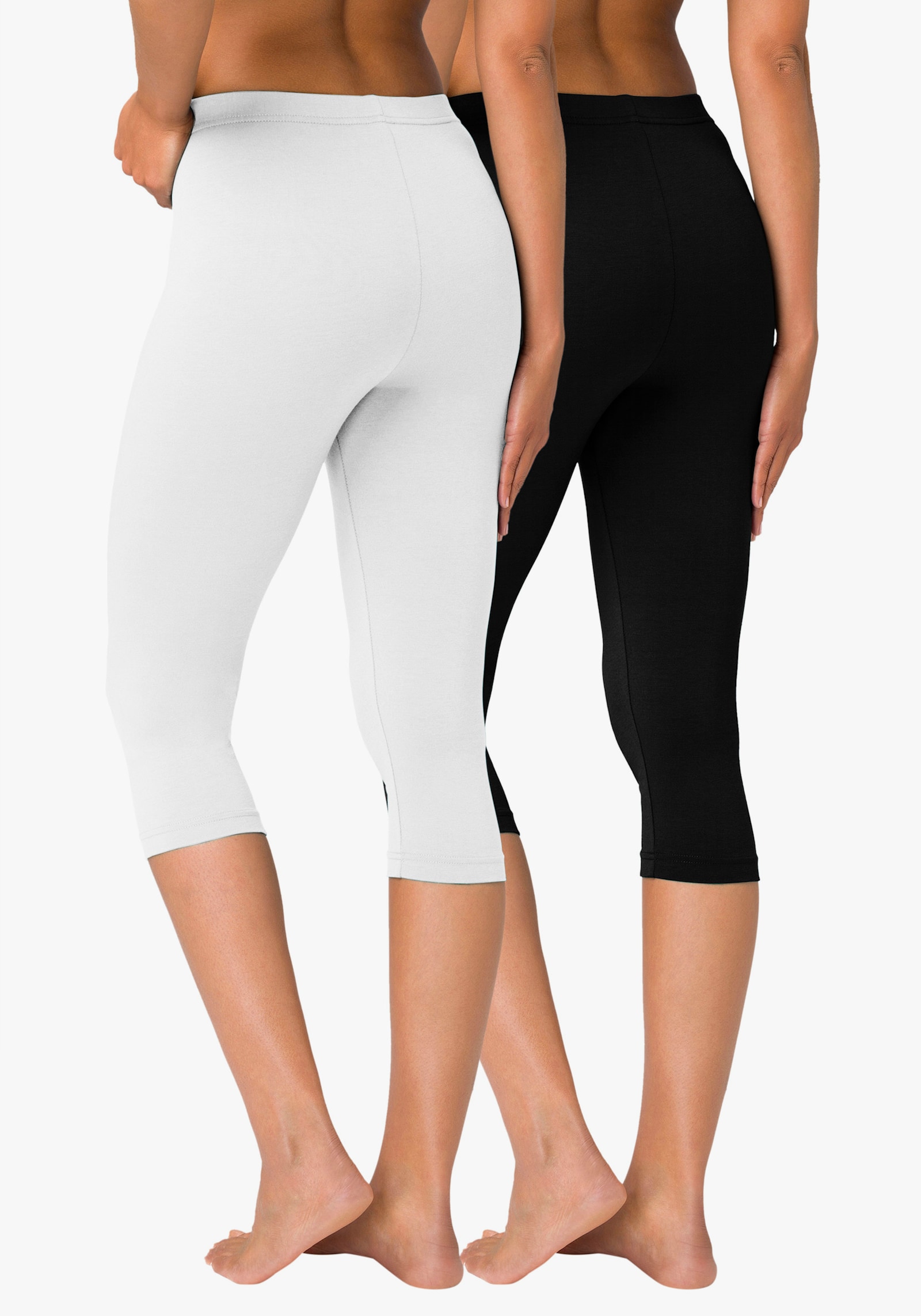 vivance active Caprileggings - 1x weiß, 1x schwarz