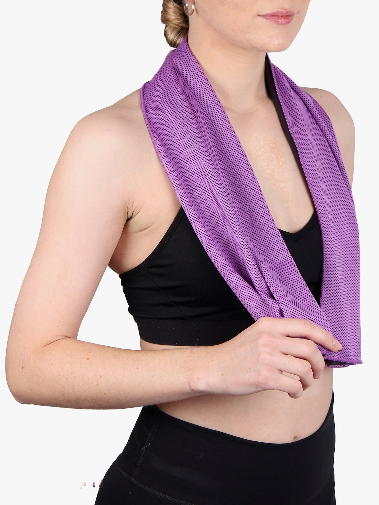 Verkoelende doek - groen/paars