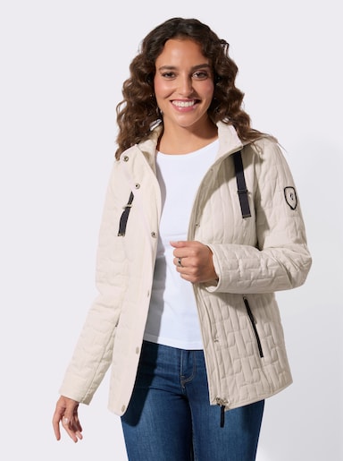Steppjacke mit Reißverschluss-Taschen - champagner
