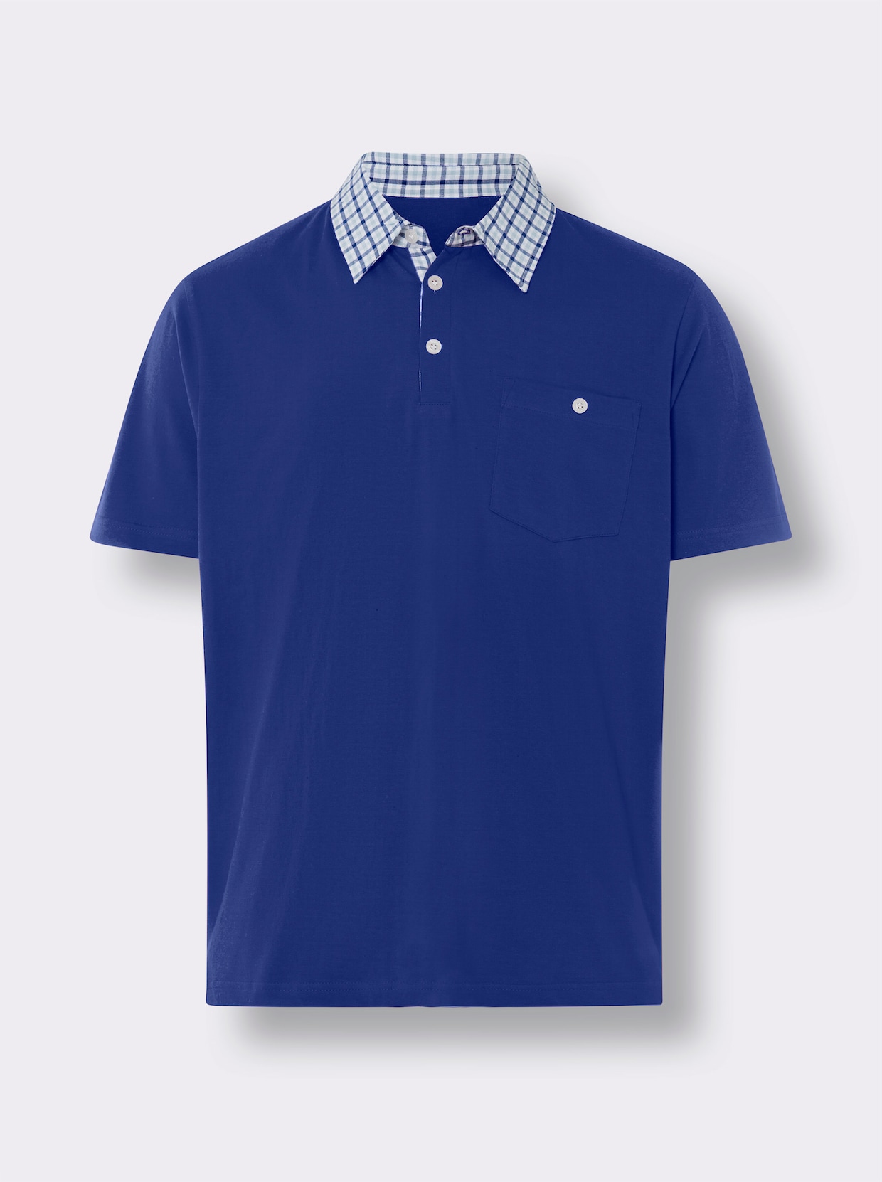 Kurzarm-Poloshirt - royalblau