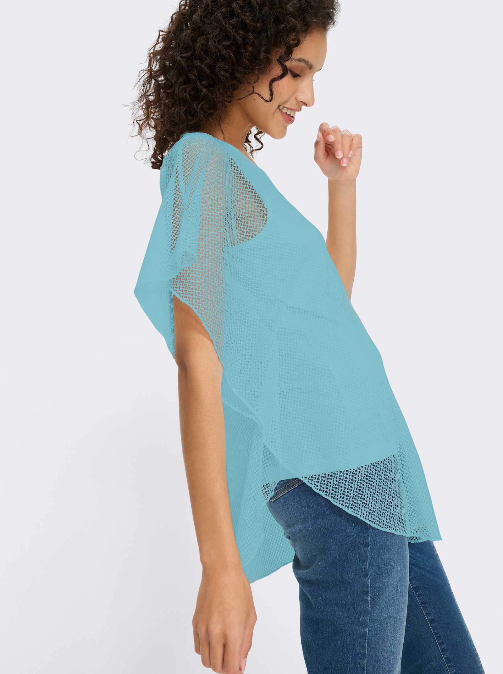 heine T-shirt à manches courtes style poncho - aigue-marine